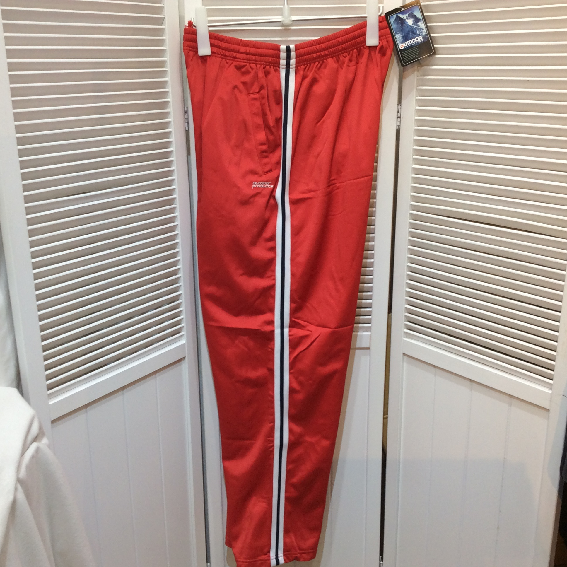 未使用☆OUTDOOR アウトドア メンズ ジャージパンツ XL レッド