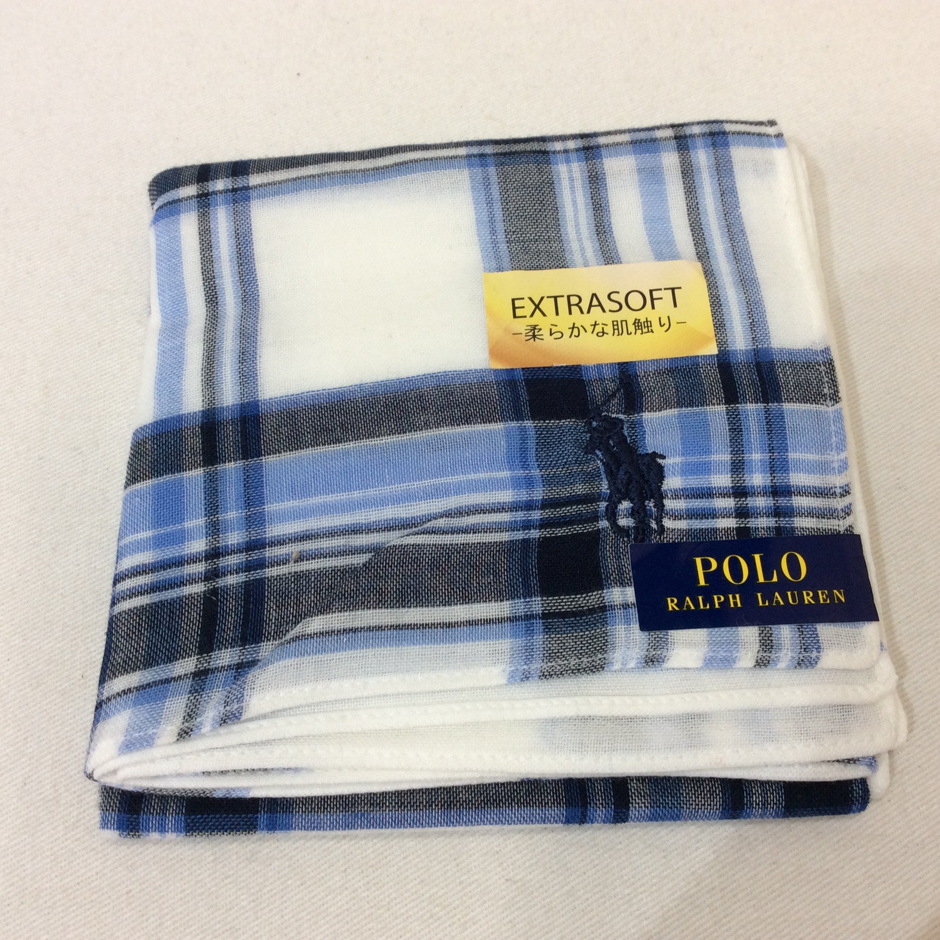 未使用☆POLO ラルフローレン メンズ ガーゼハンカチ