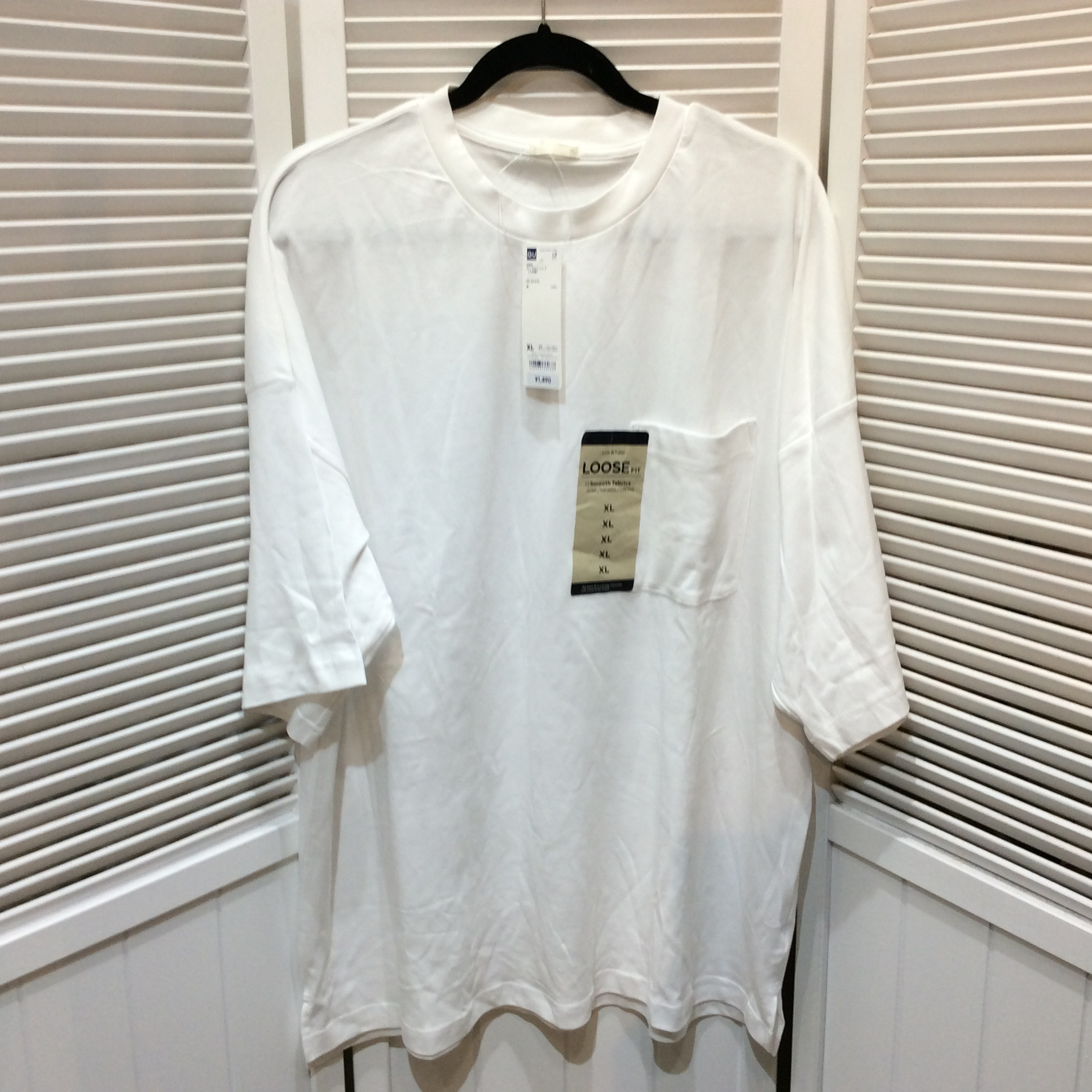 未使用☆GU メンズ ルーズフィットT XL ホワイト