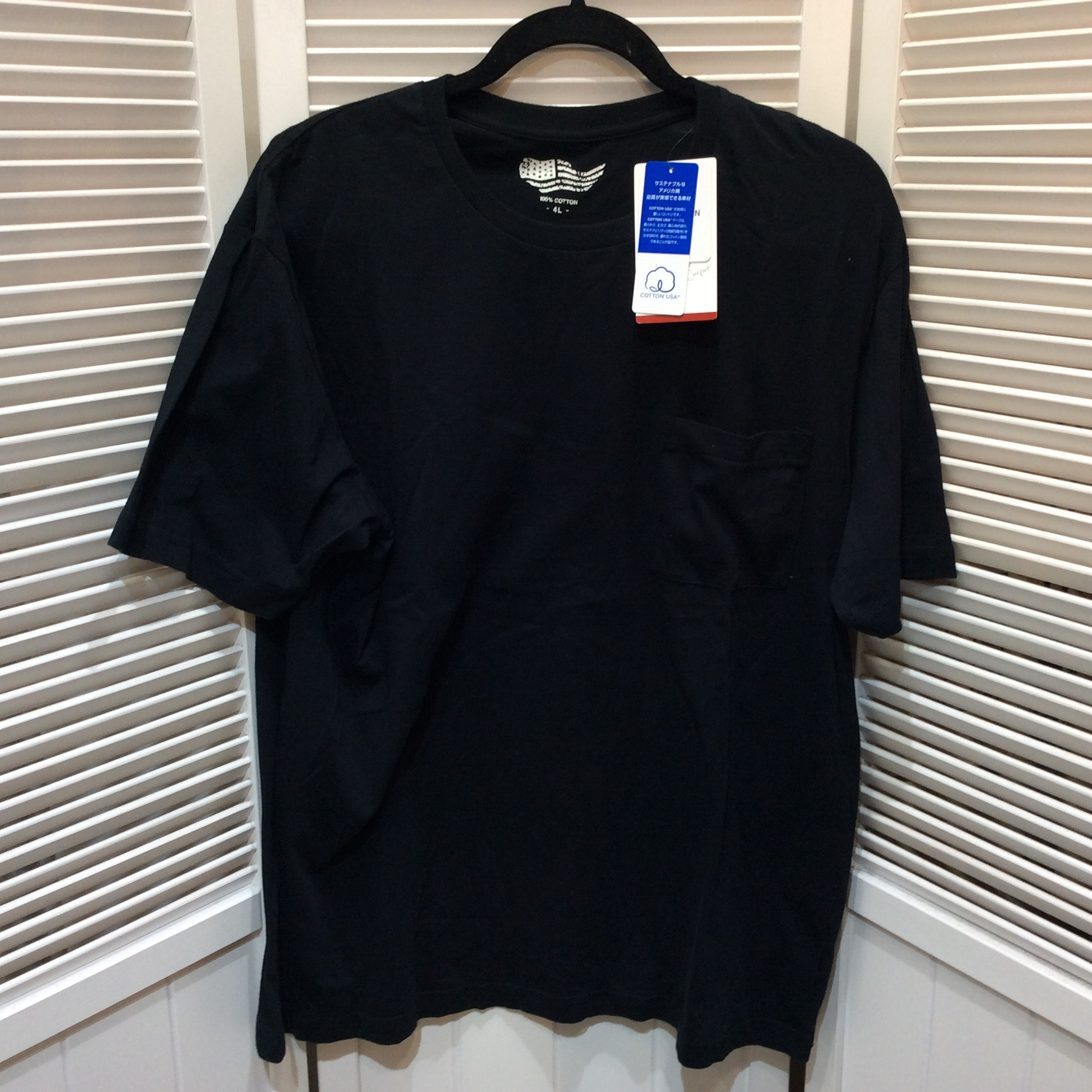 未使用☆しまむら メンズTシャツ 4L ブラック