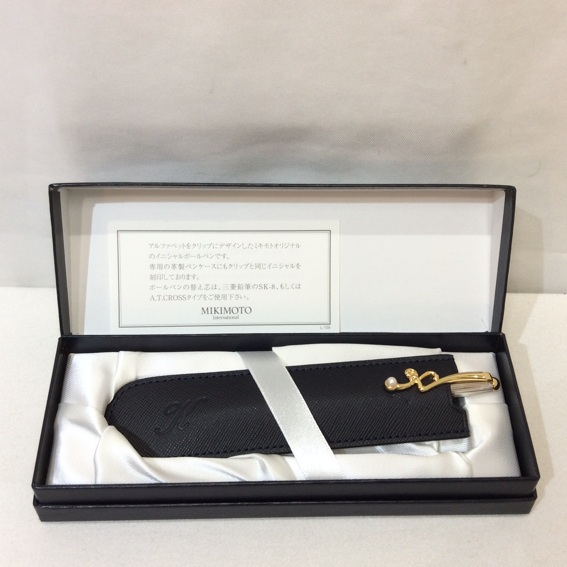 未使用 ミキモト ボールペン  (アルファベットK) 