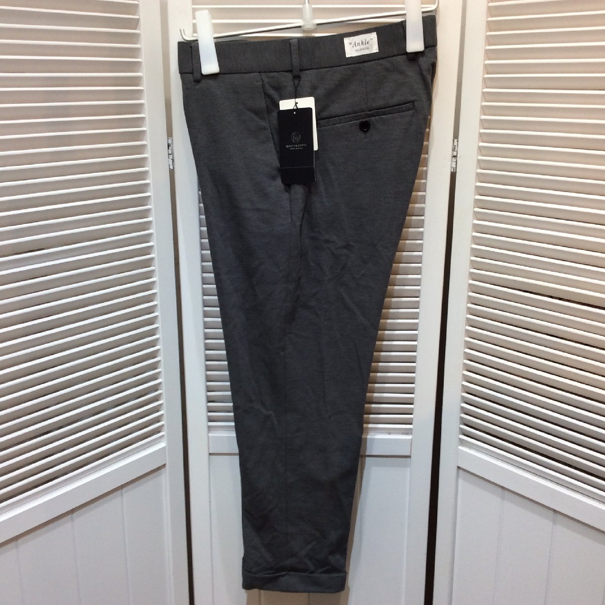 未使用☆BEAUTY&YOUTH UNITED ARROWS ビューティー＆ユース ユナイテッドアローズ メンズ アンクルパンツ M グレー