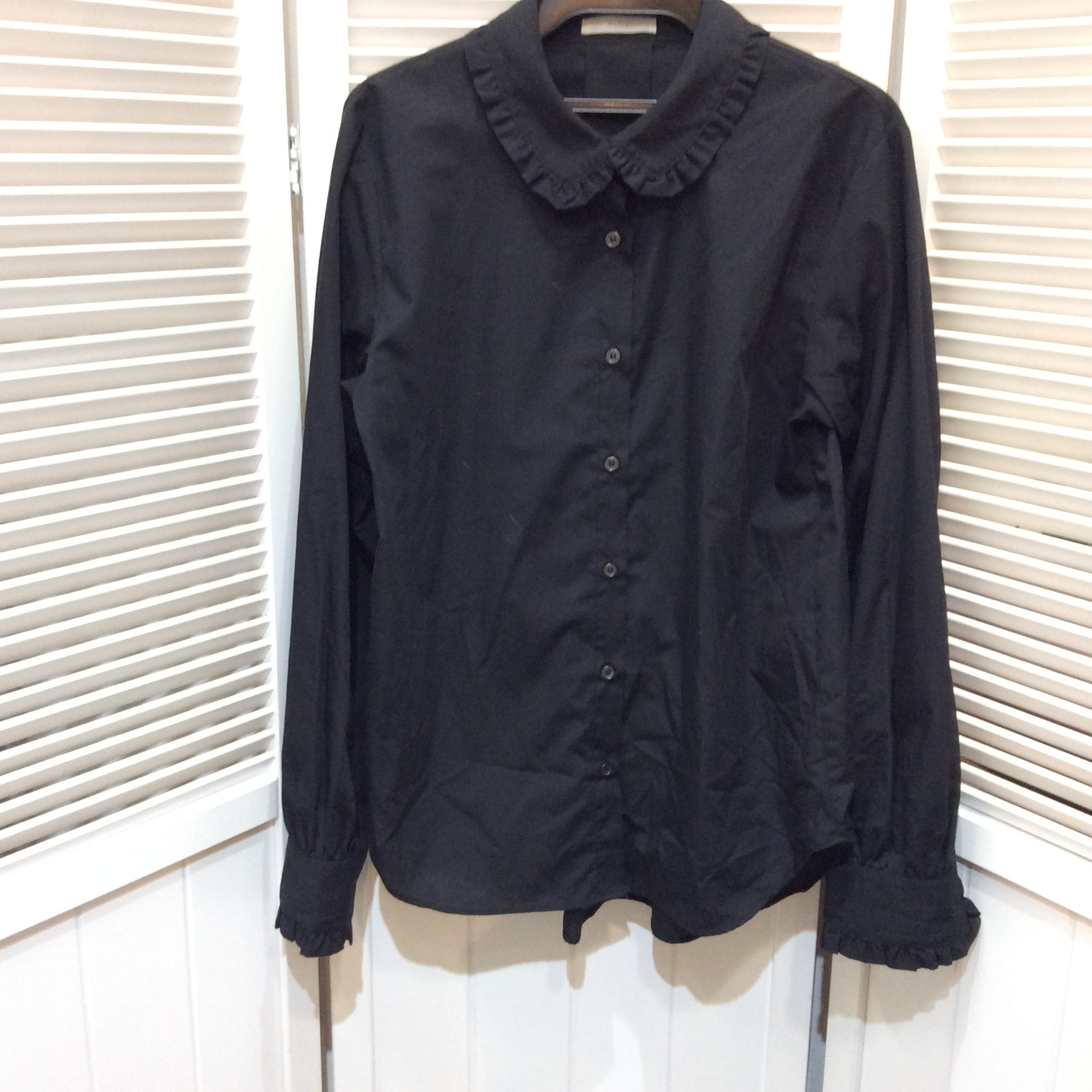 Te chichi 長袖ブラウス フリーサイズ   黒フリル