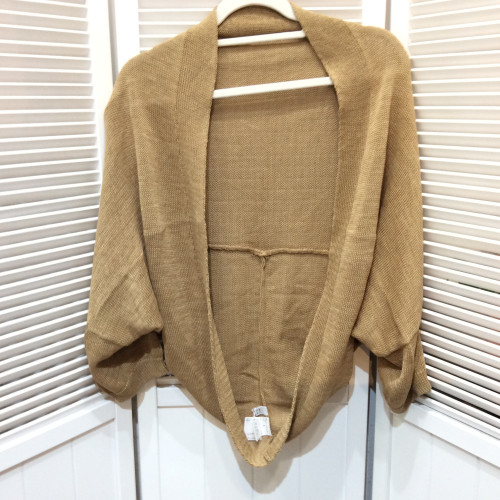 HUMAN WOMAN ニットボレロ M ベージュ  美品