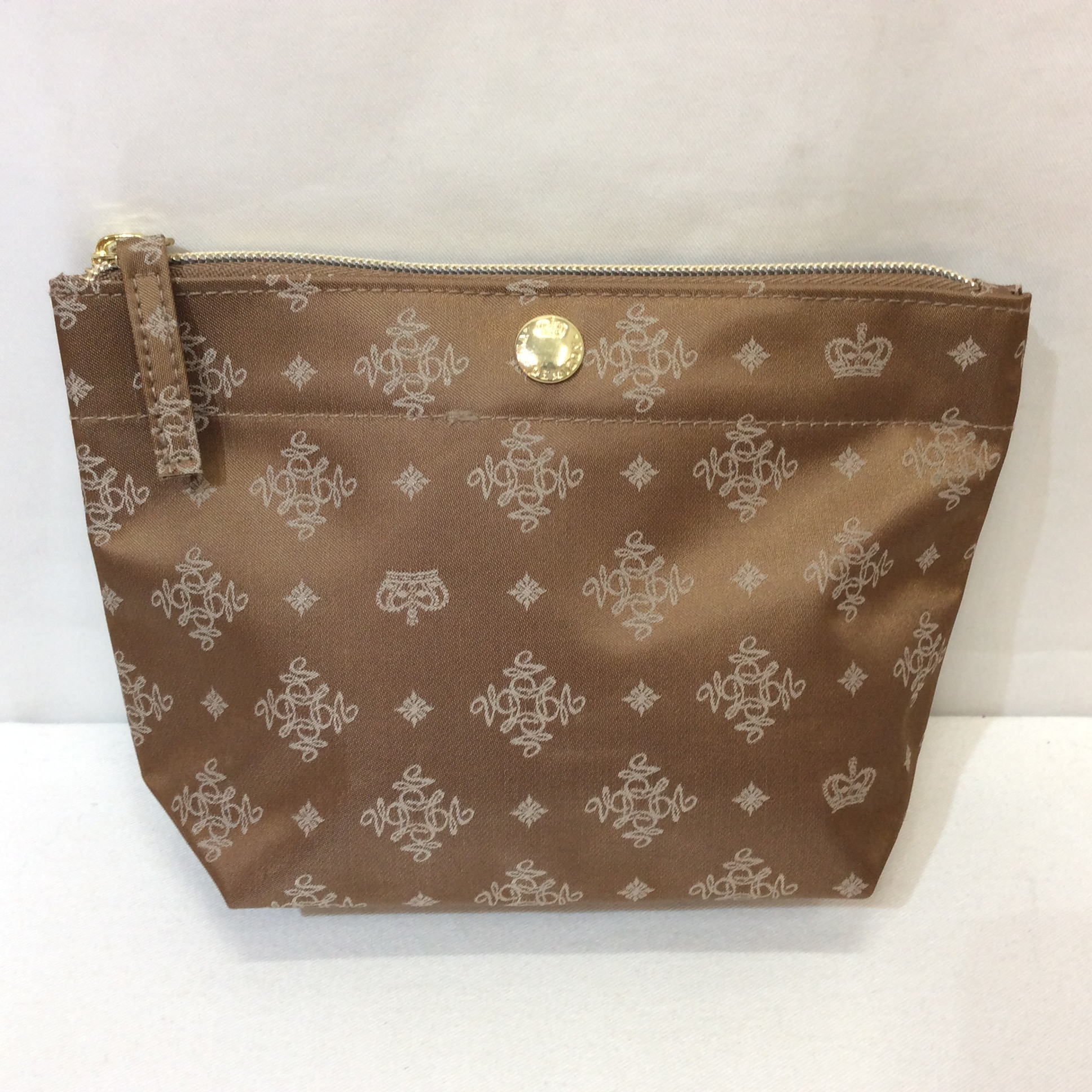 新品☆Via Demizon ビアデミゾン WEB限定 ナイロンジャガードポーチ BR ブラウン