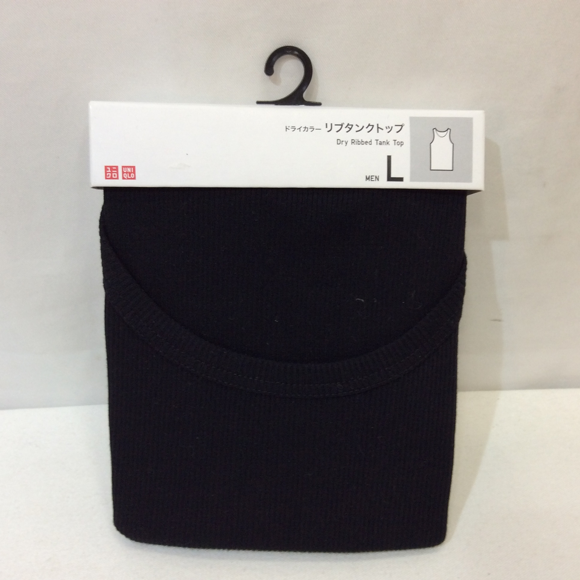 未使用☆ユニクロ メンズ タンクトップ L ブラック