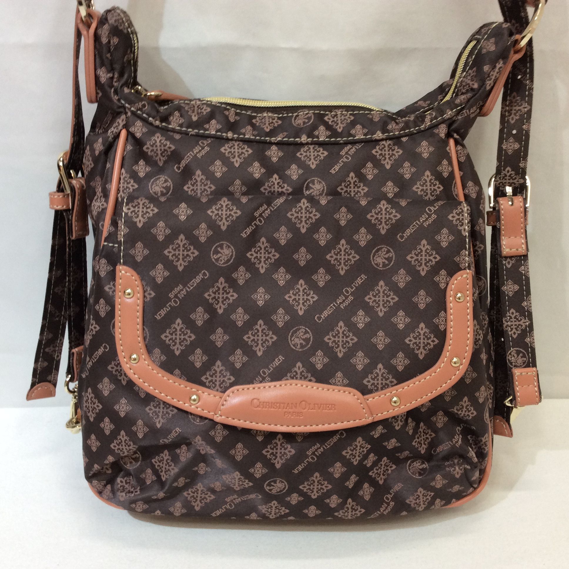 Christian Olivier クリスチャンオリビエ 3WAY多機能バッグ チョコレート リュック ショルダーバッグ