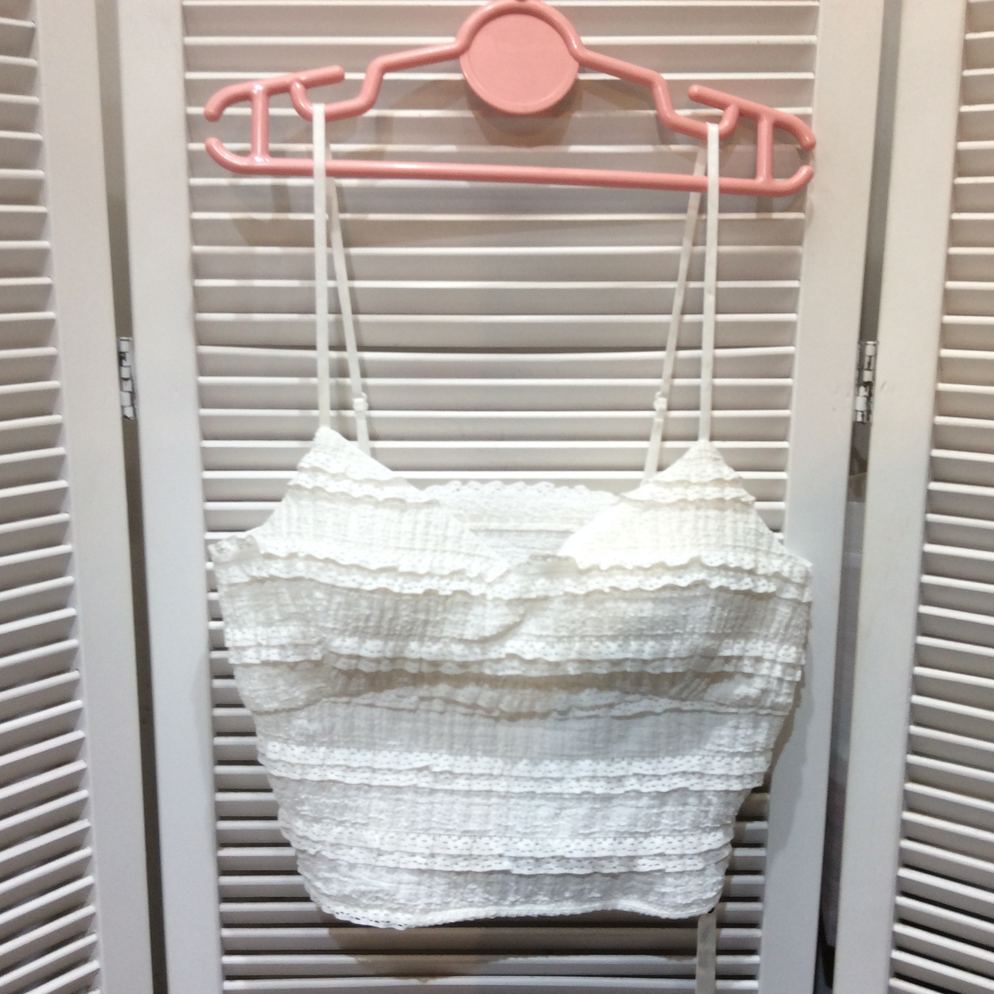 未使用☆PHILLY フィリー ミニフリルビスチェ F ホワイト