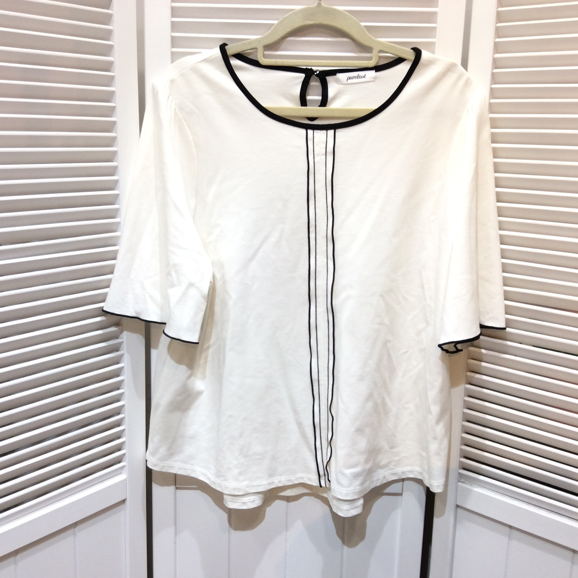 カットソー  XL ホワイト／ブラックライン