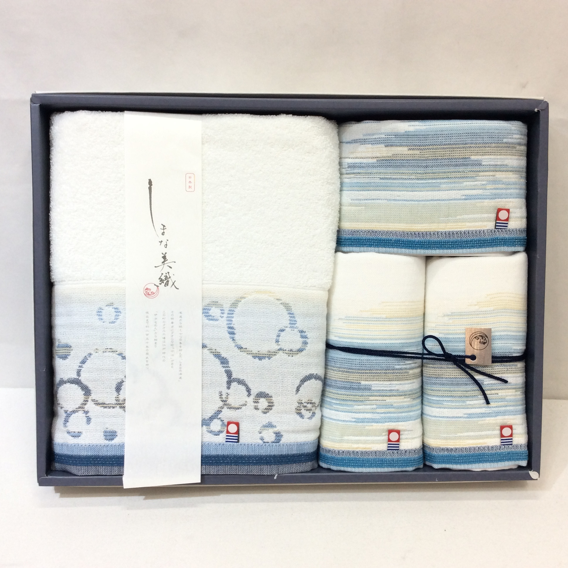 未使用☆今治タオル 4枚セット バスタオル＆フェイスタオル2&ウォッシュタオル