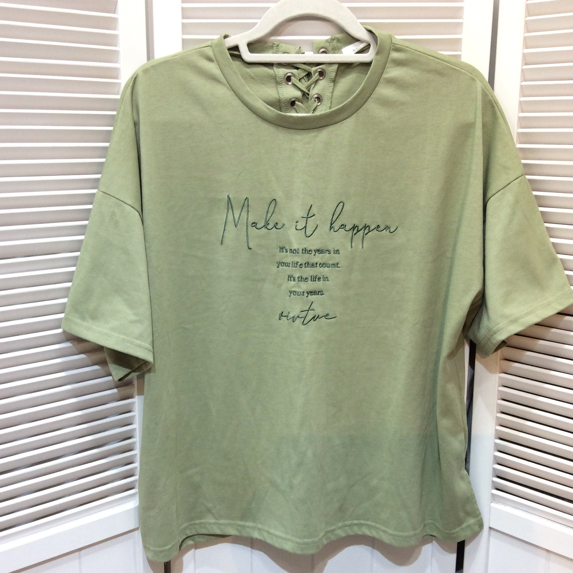 アズノウアズ    Tシャツ フリーサイズ   グリーン