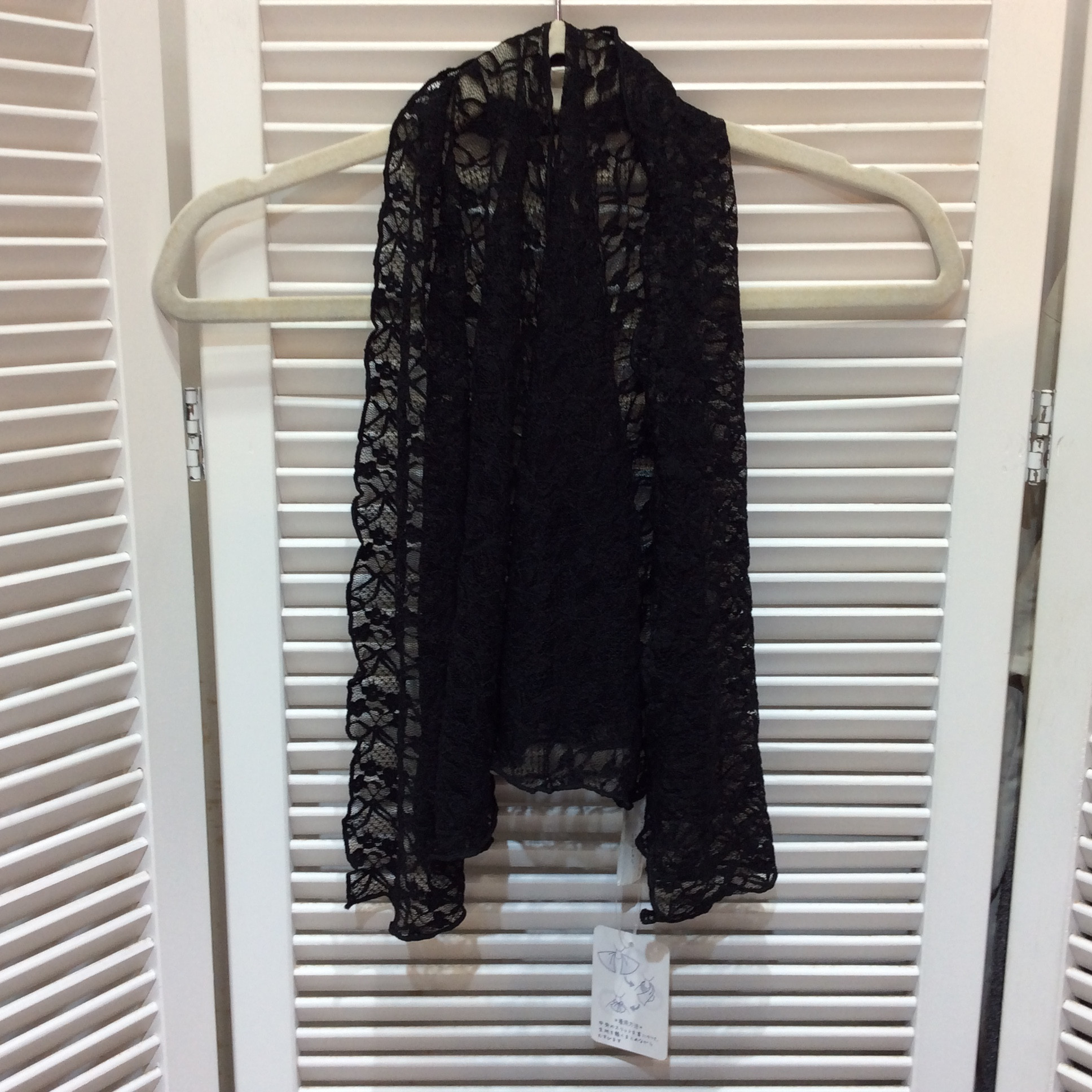 未使用☆サマーマフラー ブラックレース