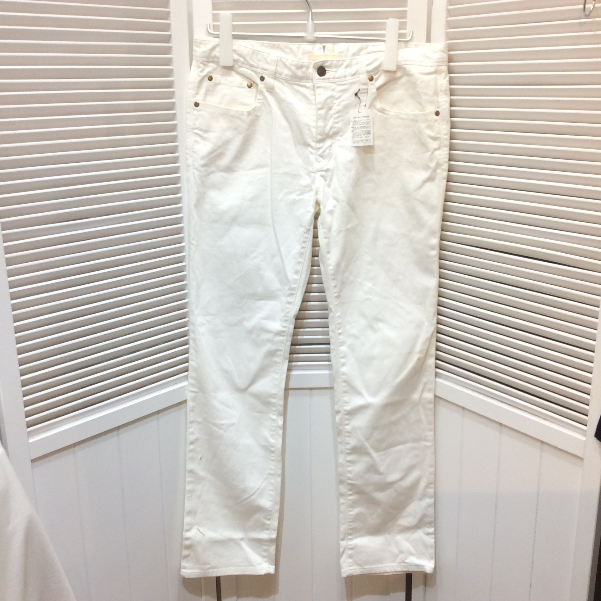 未使用☆ナノユニバース メンズ パンツ L ホワイト