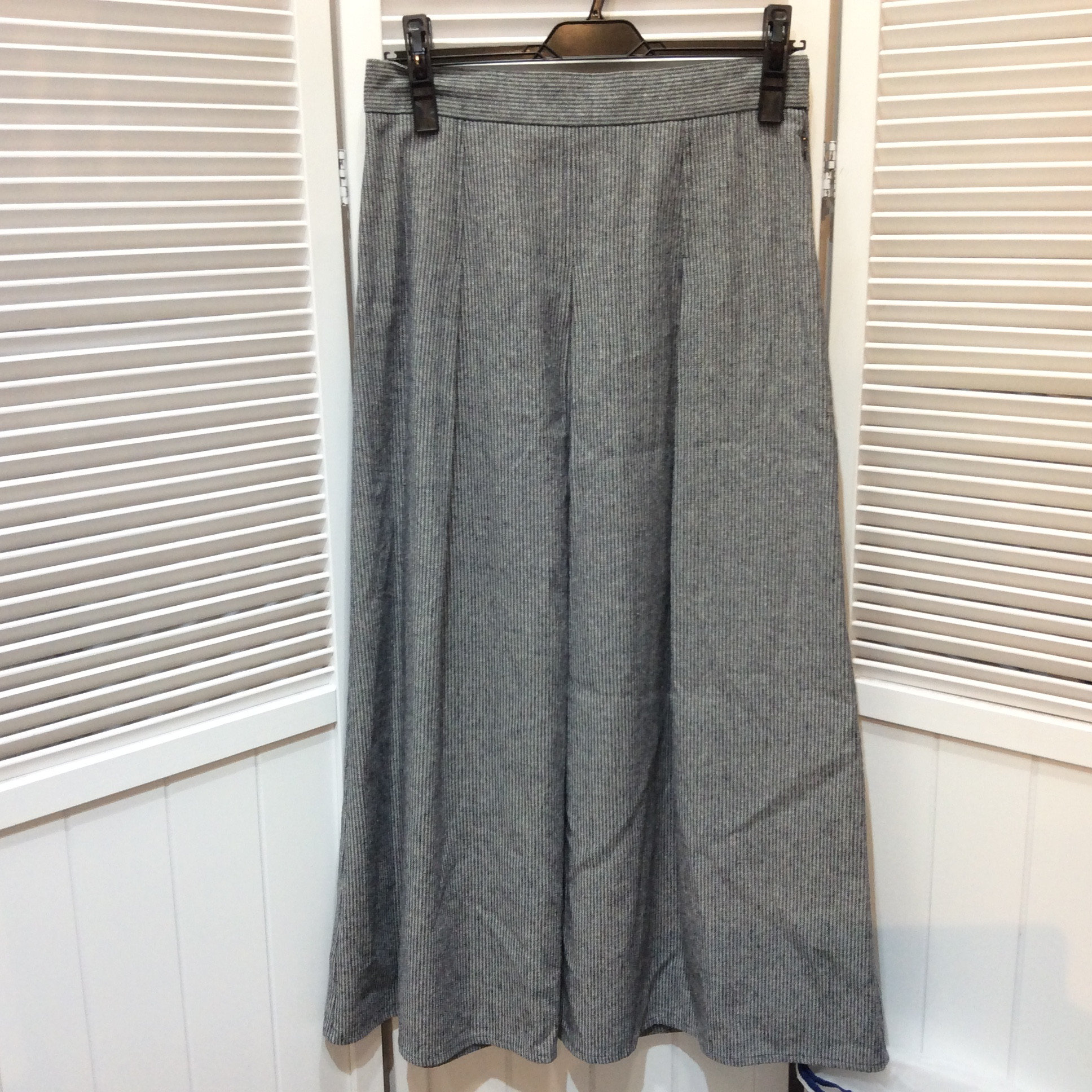 綿麻ロングスカート  サイズL  グレー系  美品