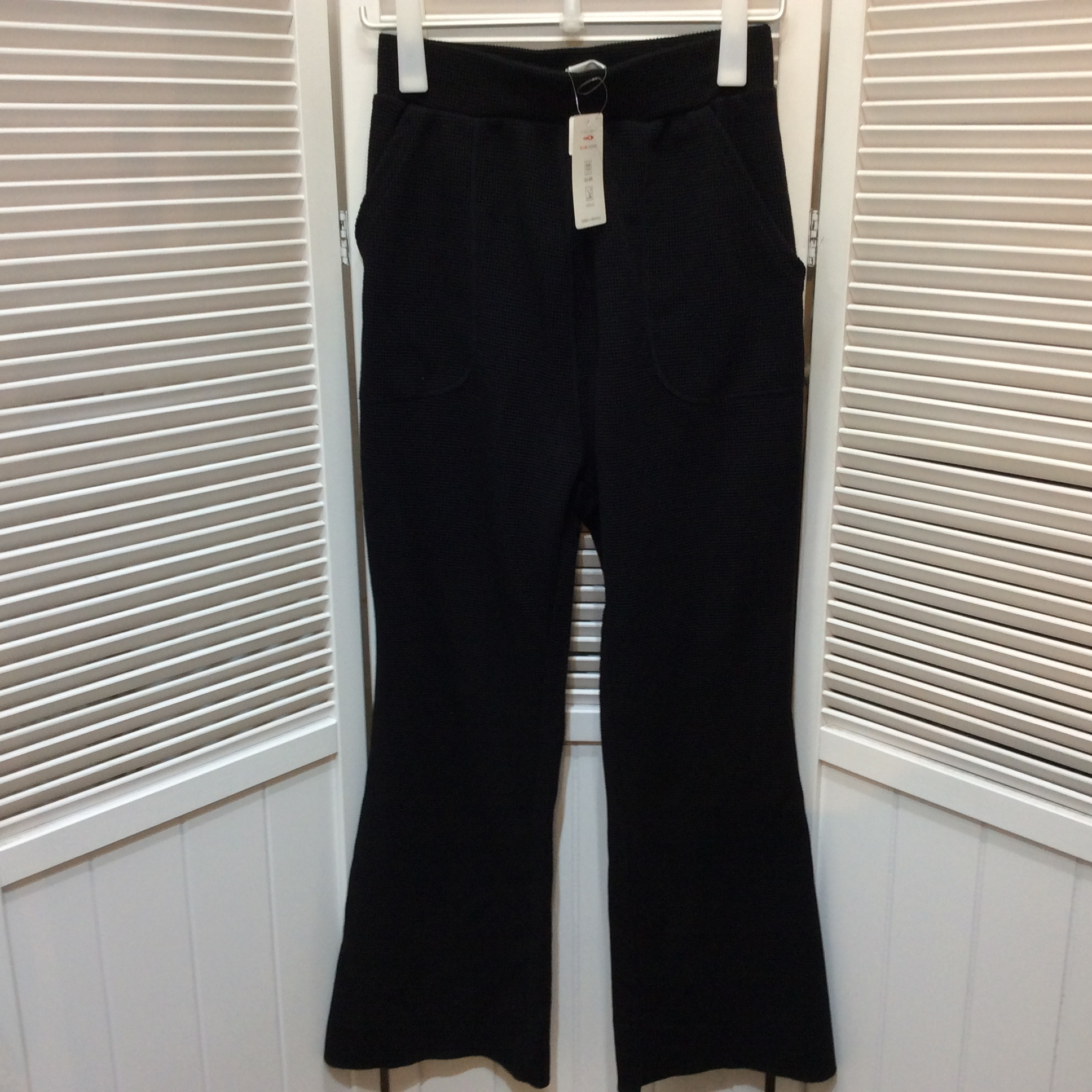 未使用☆TIGORA ティゴラ BEAMS DESIGN レディース ドライ機能サーマルスリットパンツ M ブラック