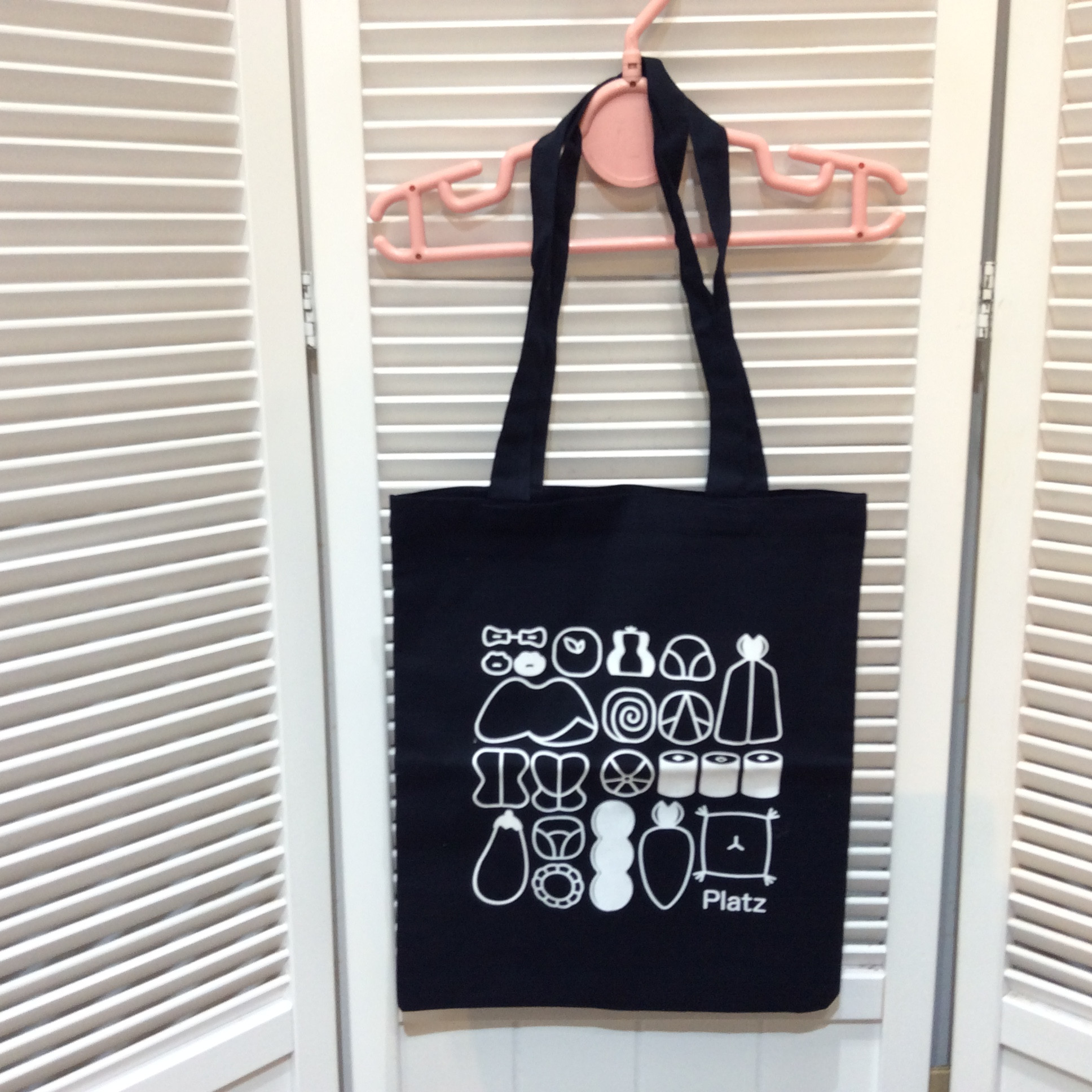 未使用 エコバッグ  黒プリント