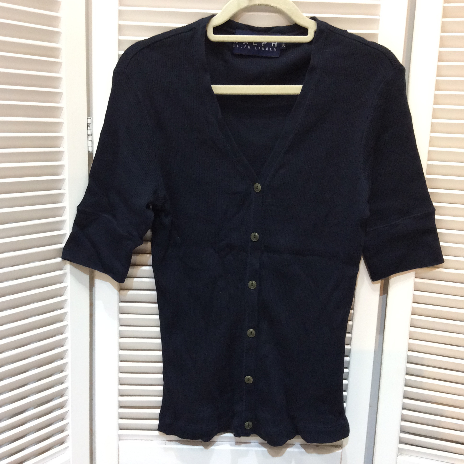 ラルフローレン 五分袖カーディガンサイズ M  ネイビー
