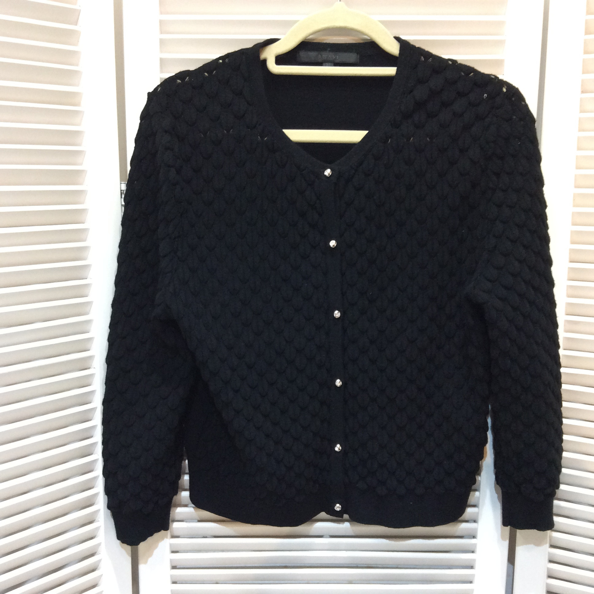 ANAYI カーディガン サイズ38  黒／デザイン