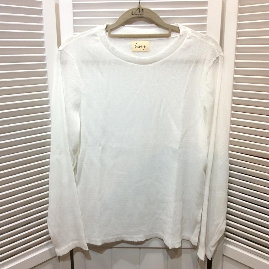 半額値下げ❗️未使用☆hiriy ヒリー レディース 長袖カットソー ホワイト F フリーサイズ シャツ