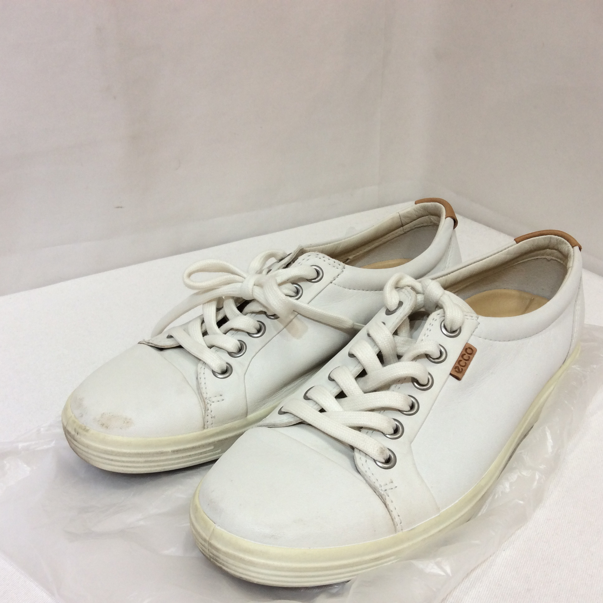 ecco エコー レザースニーカー  23.5cm ホワイト 