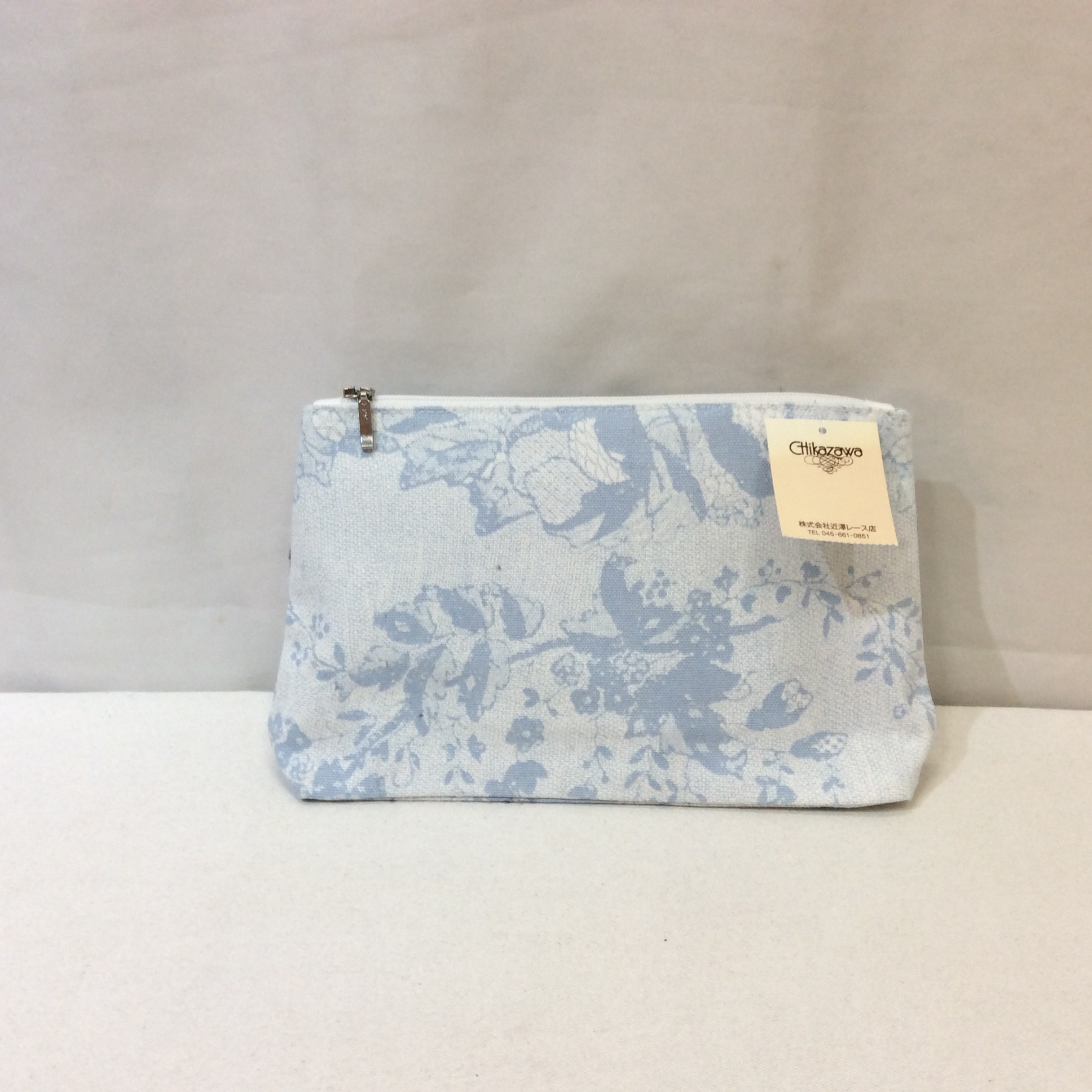 未使用 近沢レース  ポーチ  水色