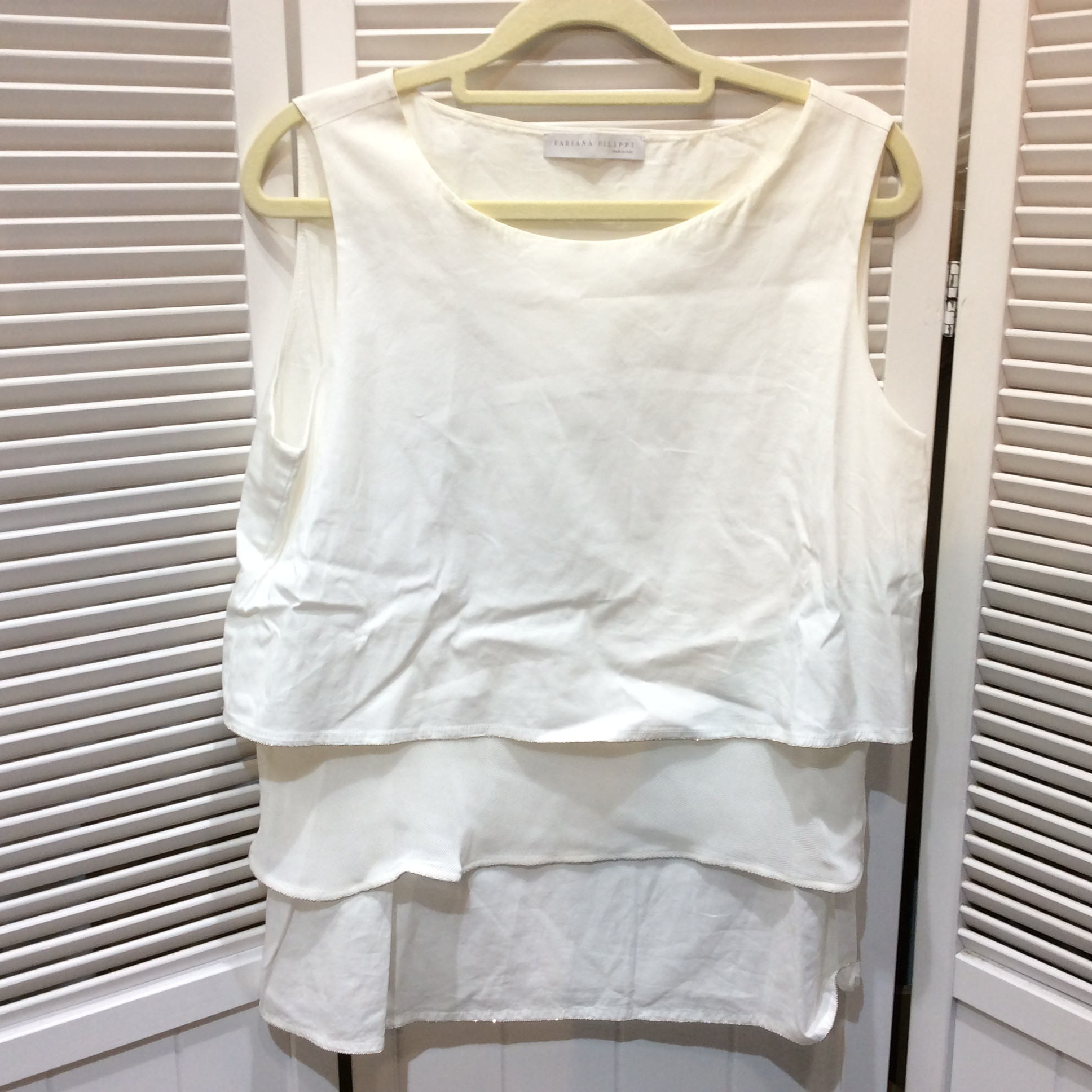 ファブアナフィリッピ  ノースリーブ S ホワイト ITALY