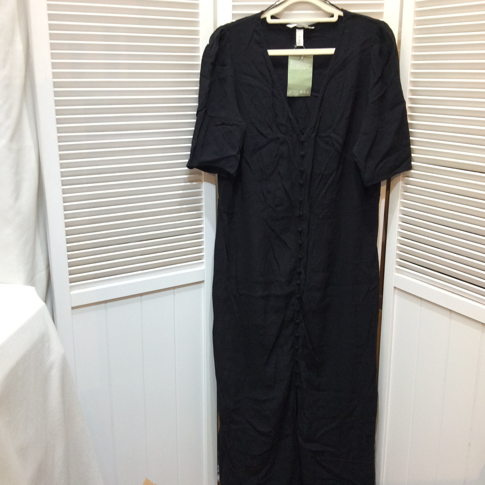 未使用 H＆M ロングワンピース  Lサイズ  黒
