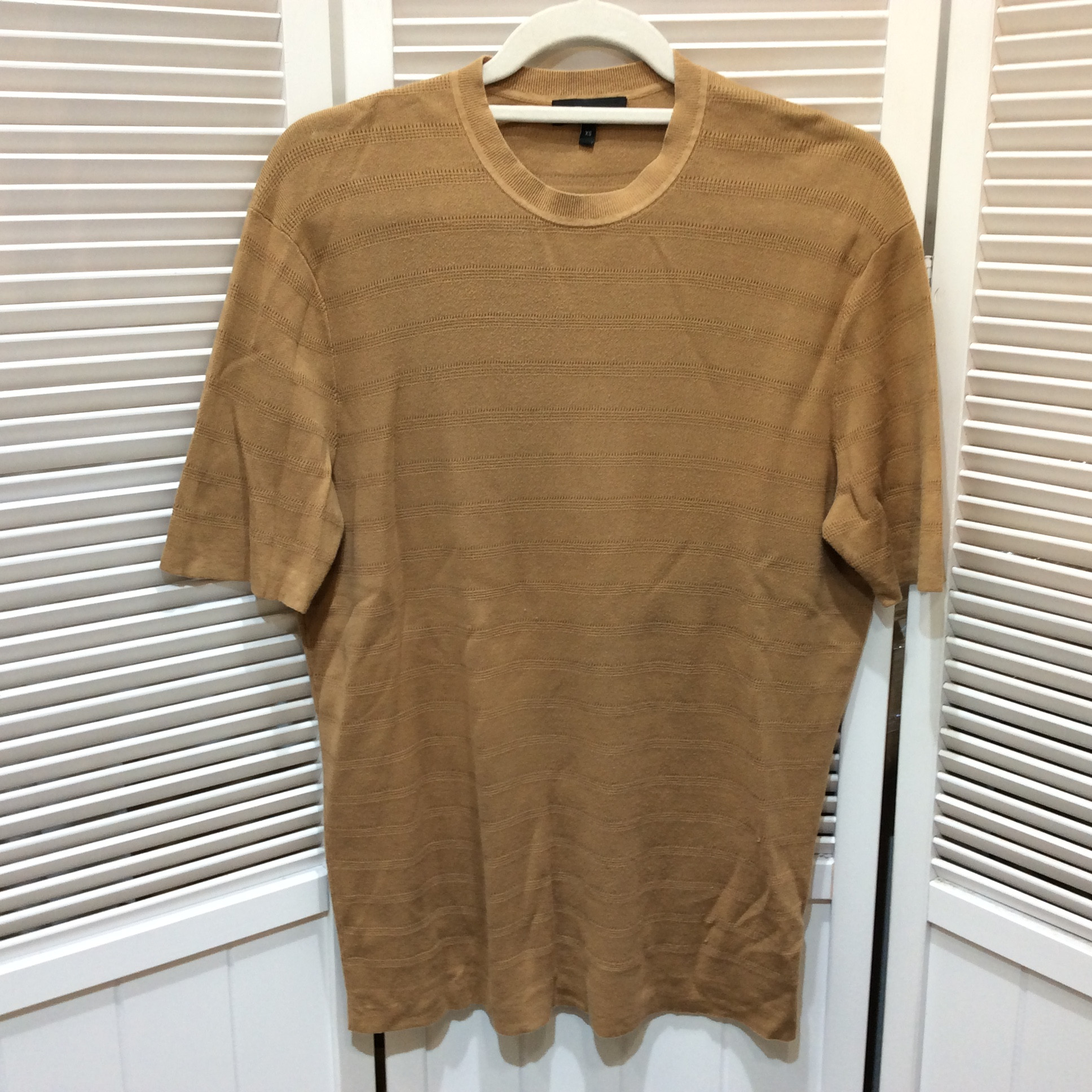 Theory セオリー メンズ 綿半袖ニット XS ブラウン