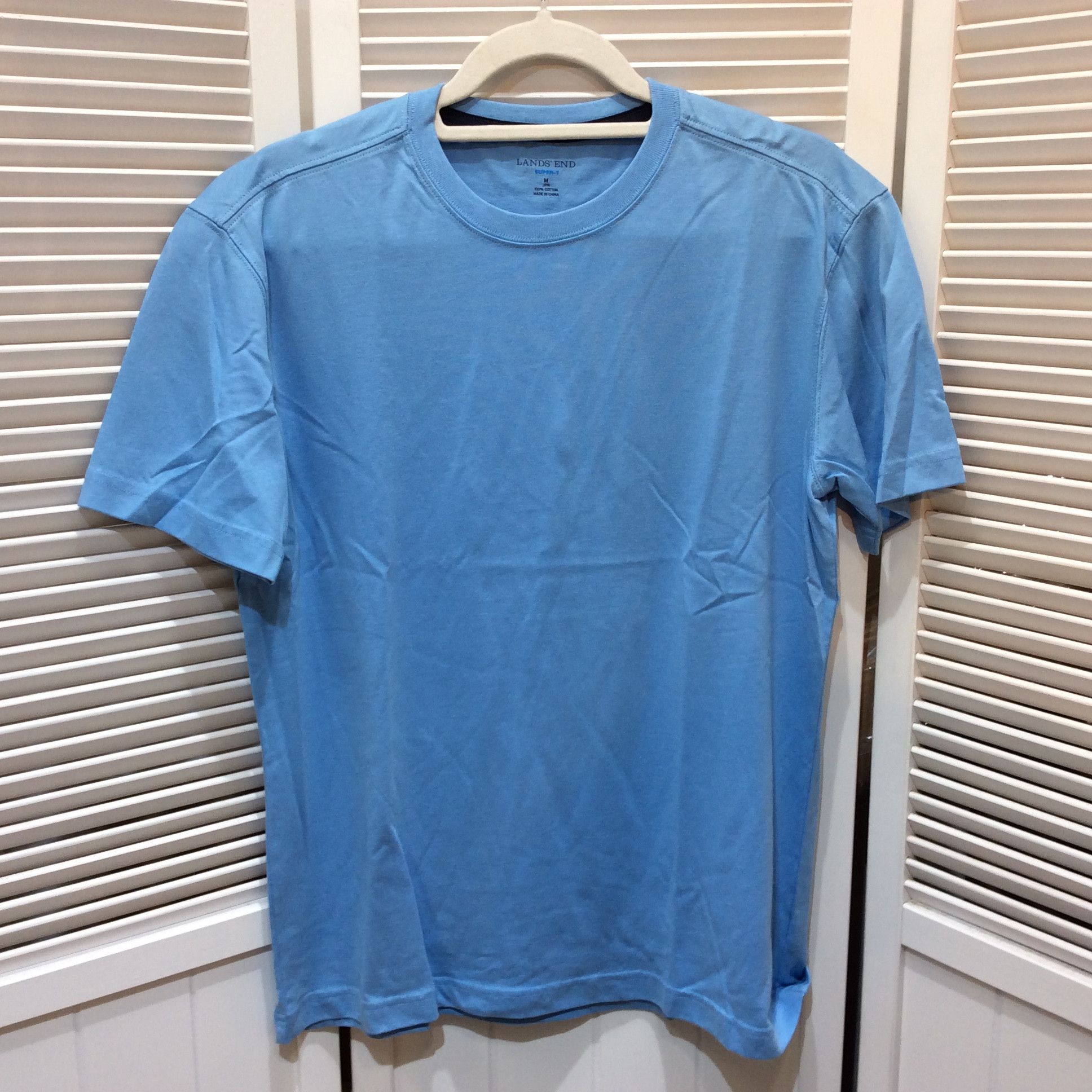 未使用☆LANDS END ランズエンド メンズ Tシャツ M ブルー