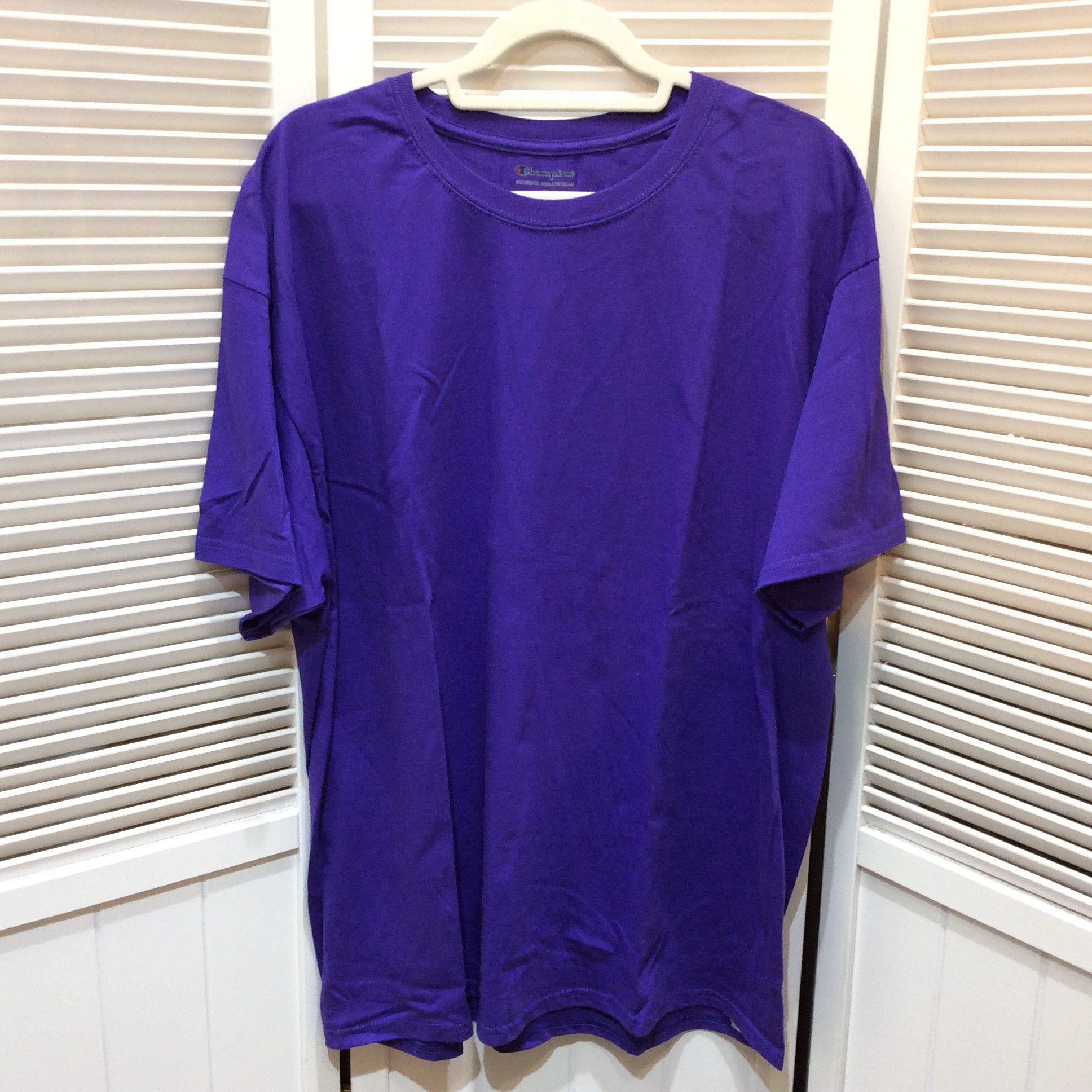 未使用☆チャンピオン メンズ Tシャツ XL (アジアサイズ 2XL)パープル