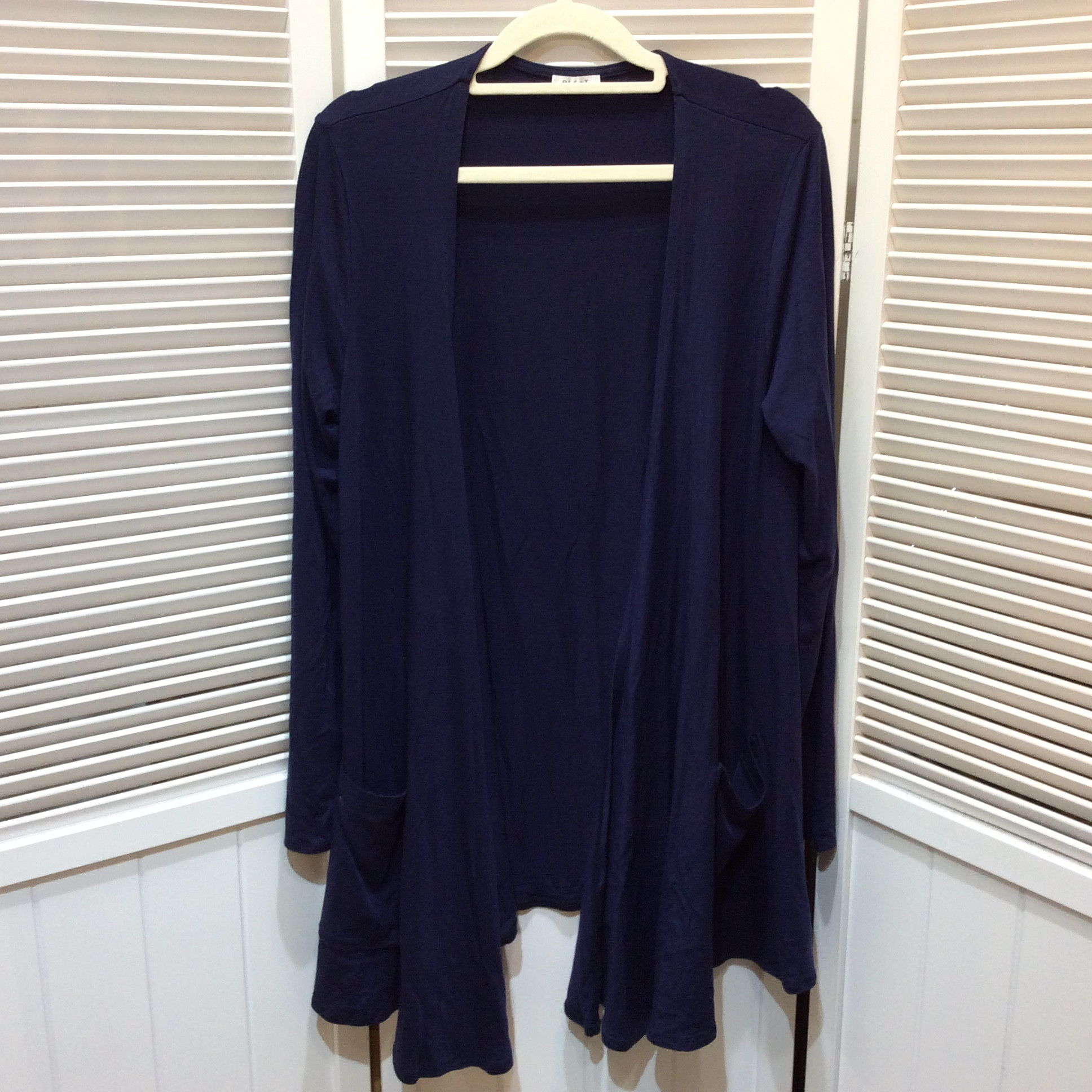 PLS＋T プラステ ロングカーディガン 2 ネイビー