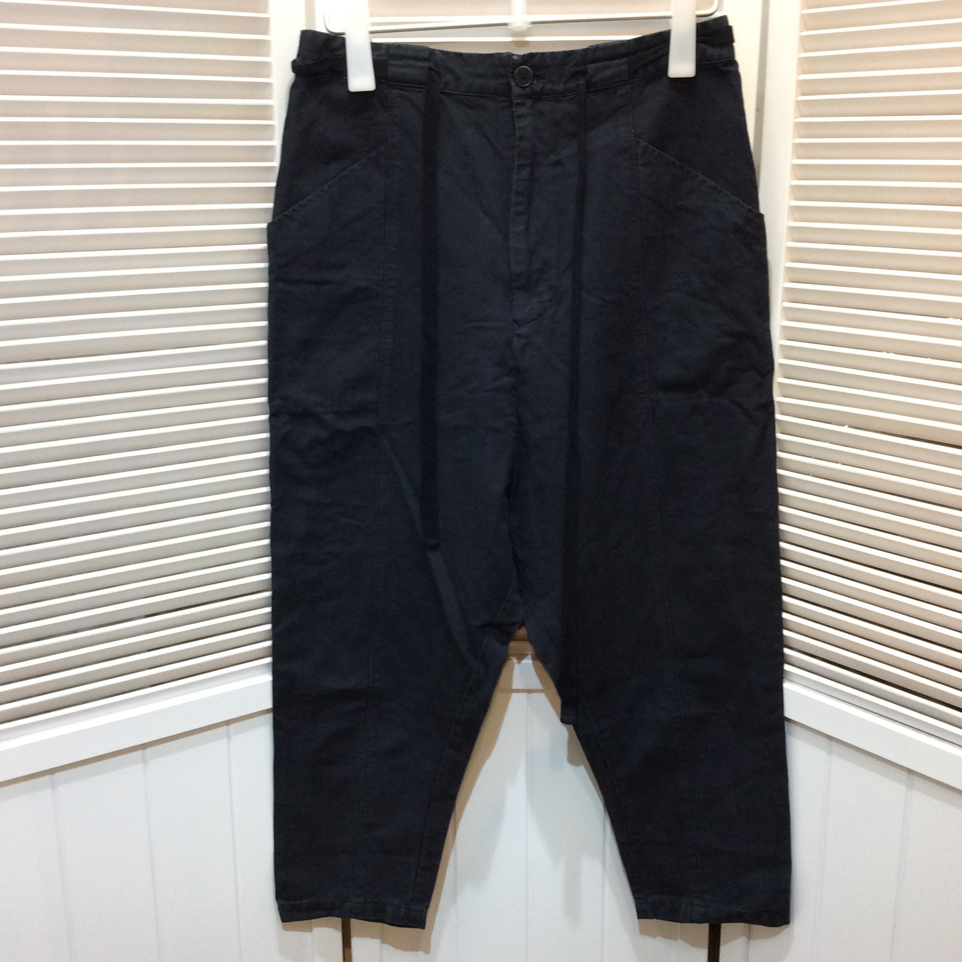 pas de calais パドカレ 麻混デザインパンツ 36 ブラック