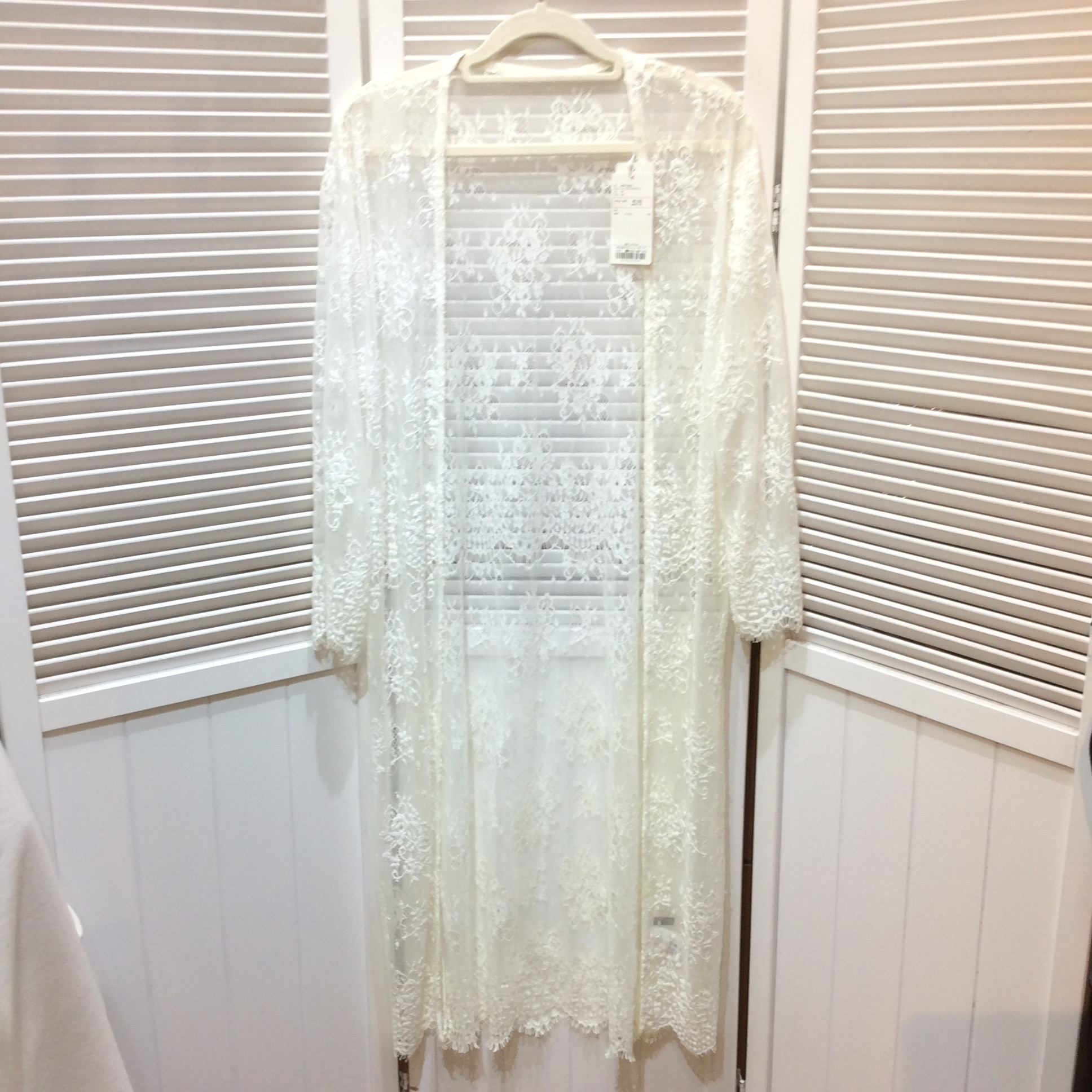 未使用☆アーバンリサーチ レースロングガウン フリーサイズ オフホワイト