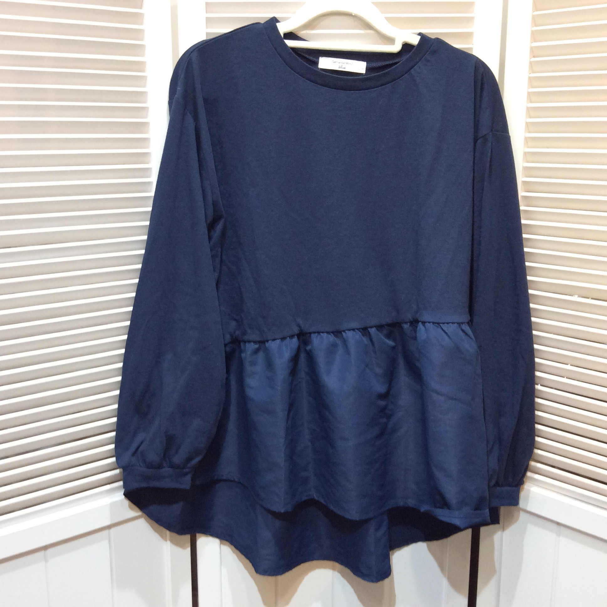 サマンサモスモス プルオーバー フリーサイズ   ネイビー