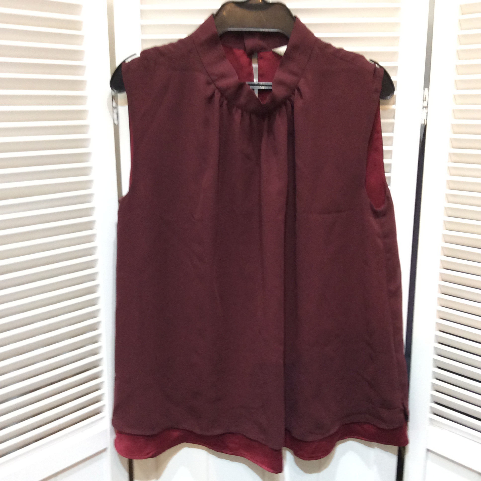 ノースリーブブラウス 38  エンジ