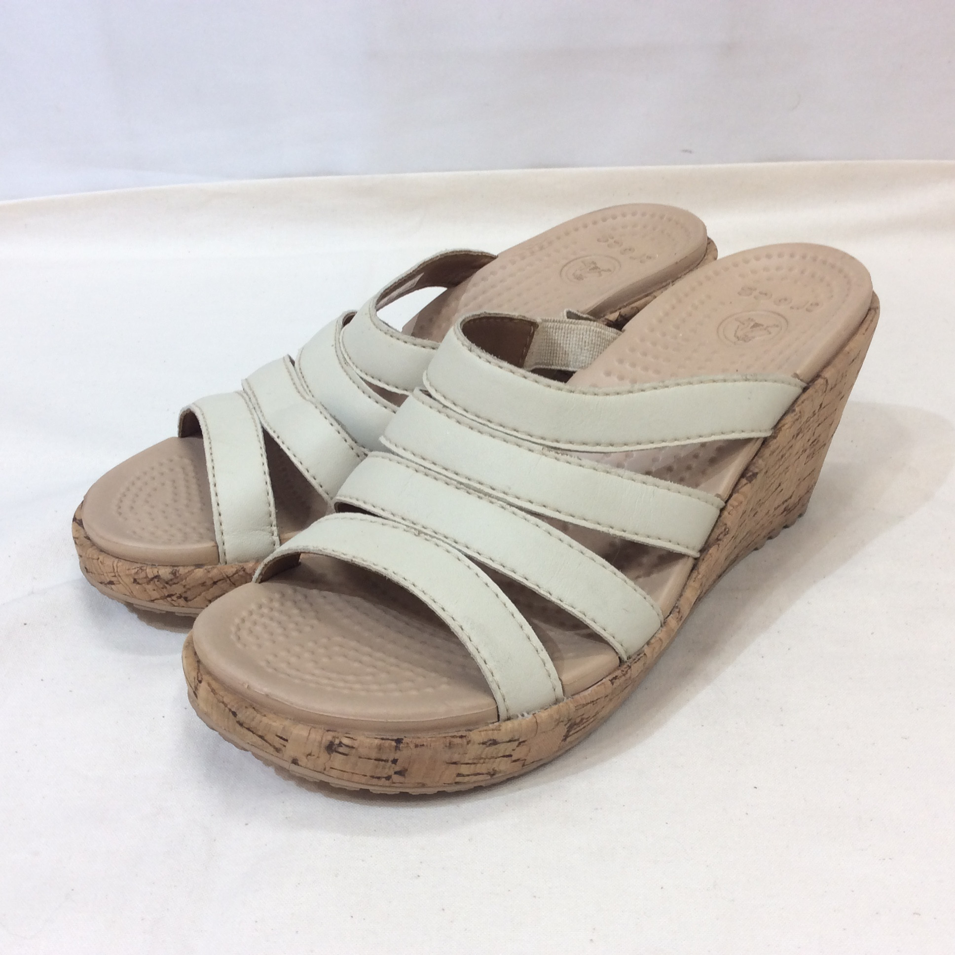 Crocs クロックス アレイ シンセティック W5 ベージュ系 コルクサンダル 23cm