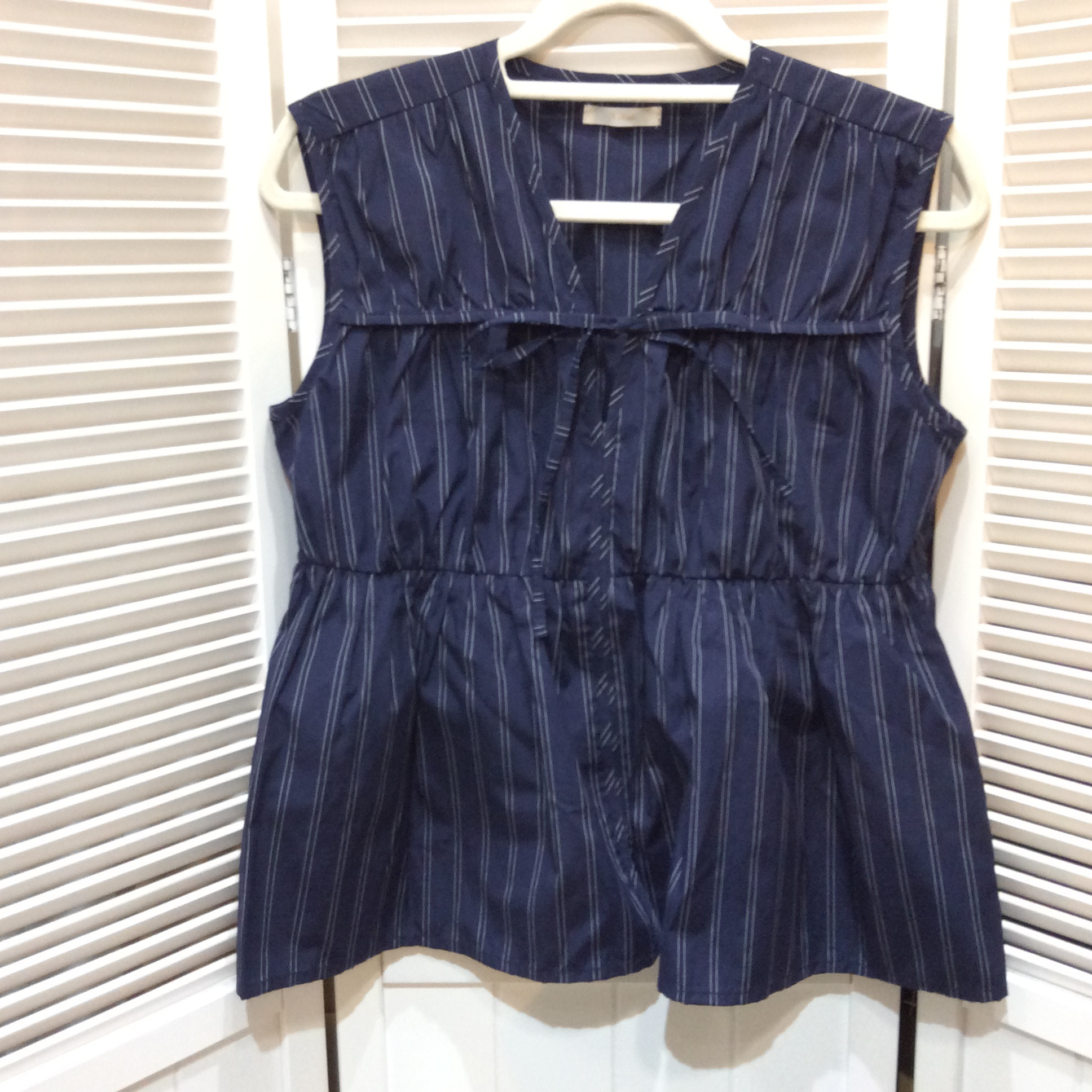 Te chi chi ノースリーブブラウス フリーサイズ   ネイビーストライプ