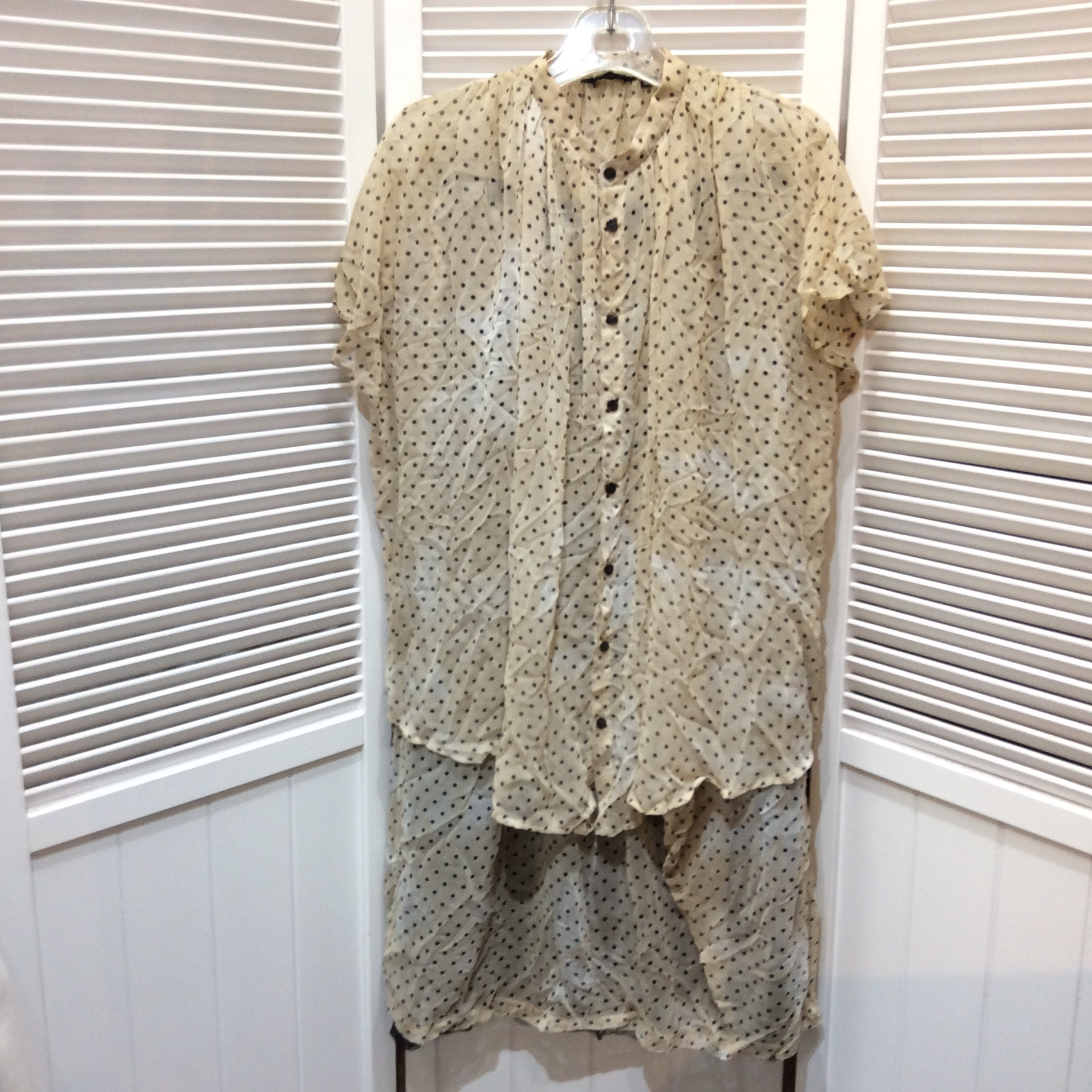 パドカレ セットアップ  36サイズ  ベージュ／ドット