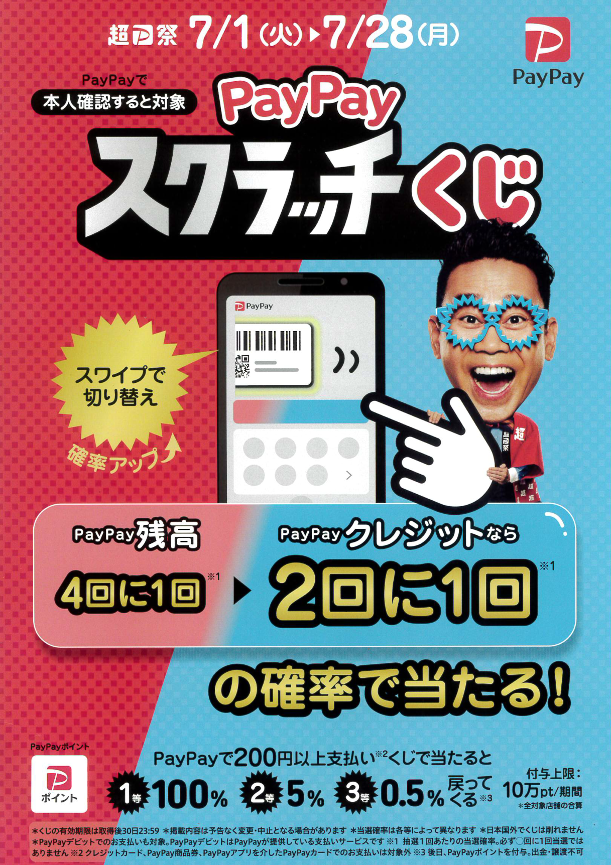 超P祭 PayPayスクラッチくじ