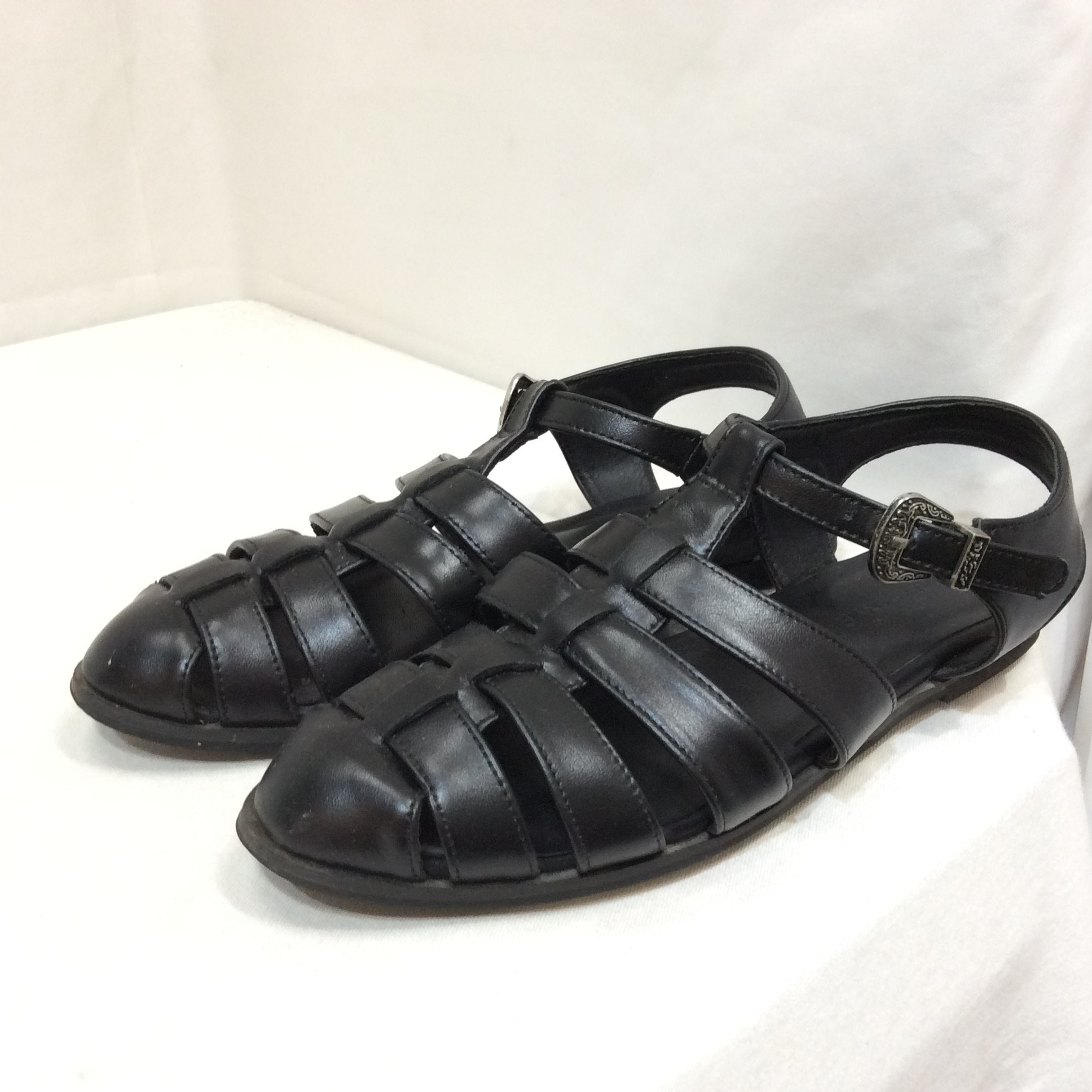 合皮サンダル  23.5cm 黒