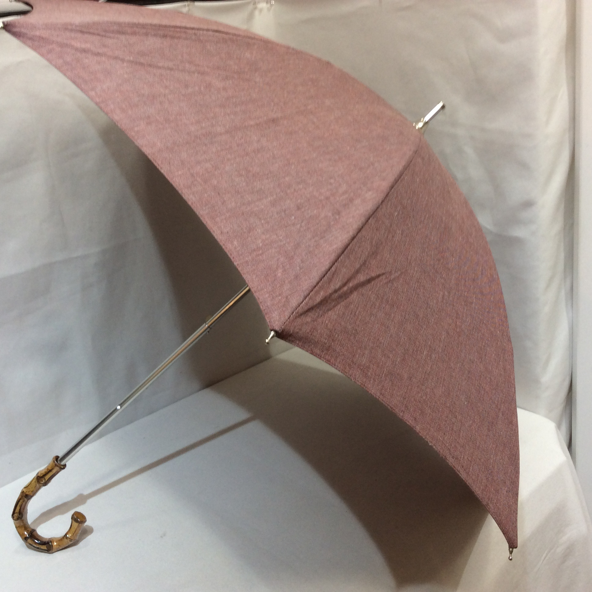 新品☆百貨店商材 三河木綿 日傘 パープル系 日本製