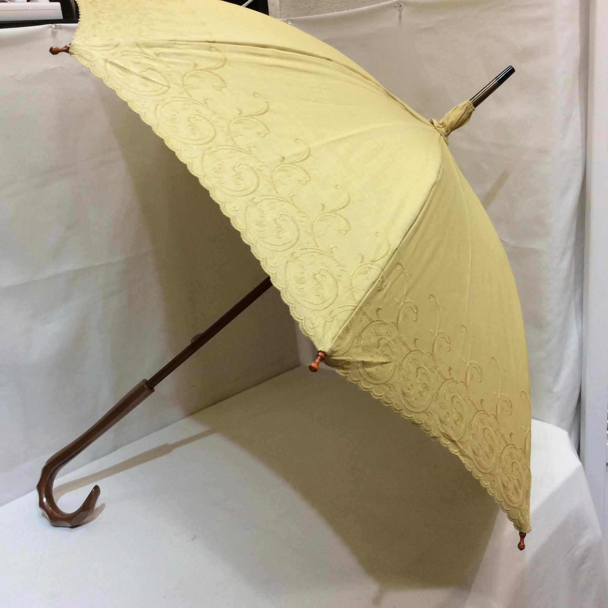 新品☆百貨店商材 日傘 マスタード系 日本製