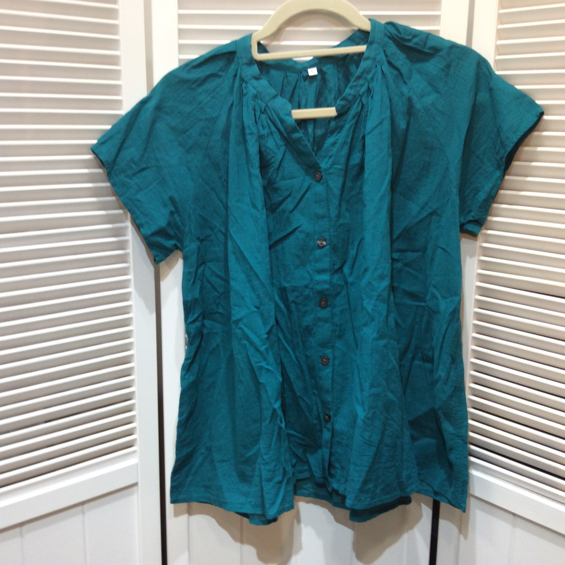 無印良品 Vネックブラウス  Lサイズ