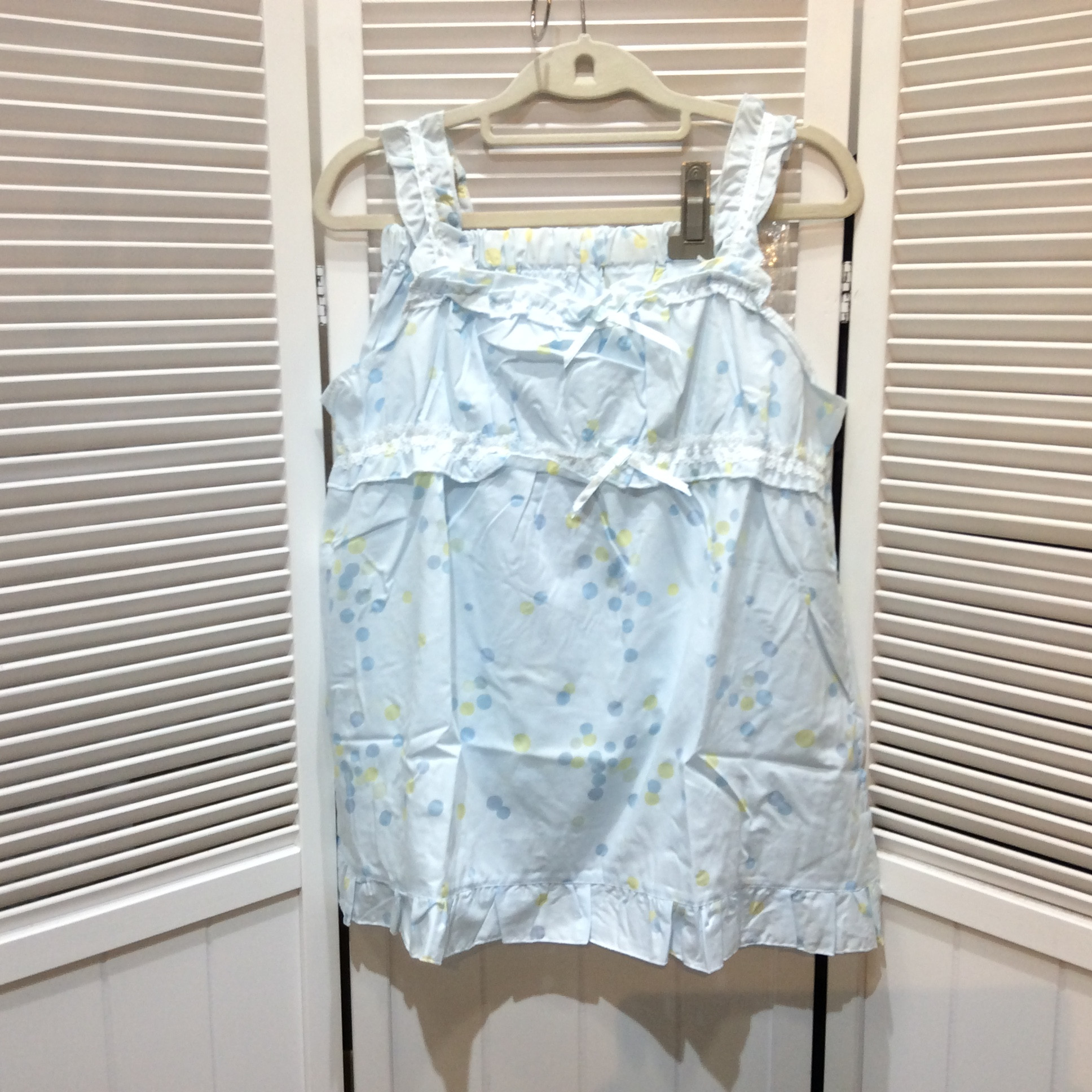 新品 キャミソール パジャマ  M〜L  水色ドット