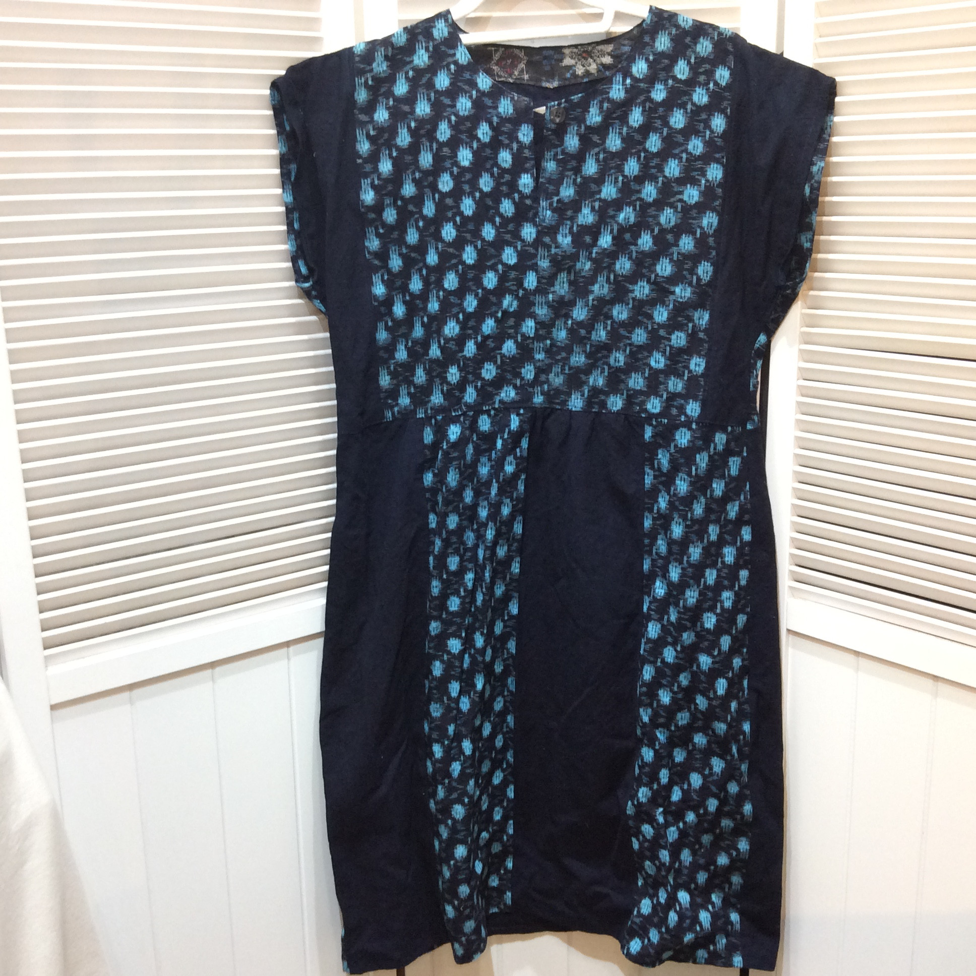 絣 手作りワンピース  フリーサイズ   