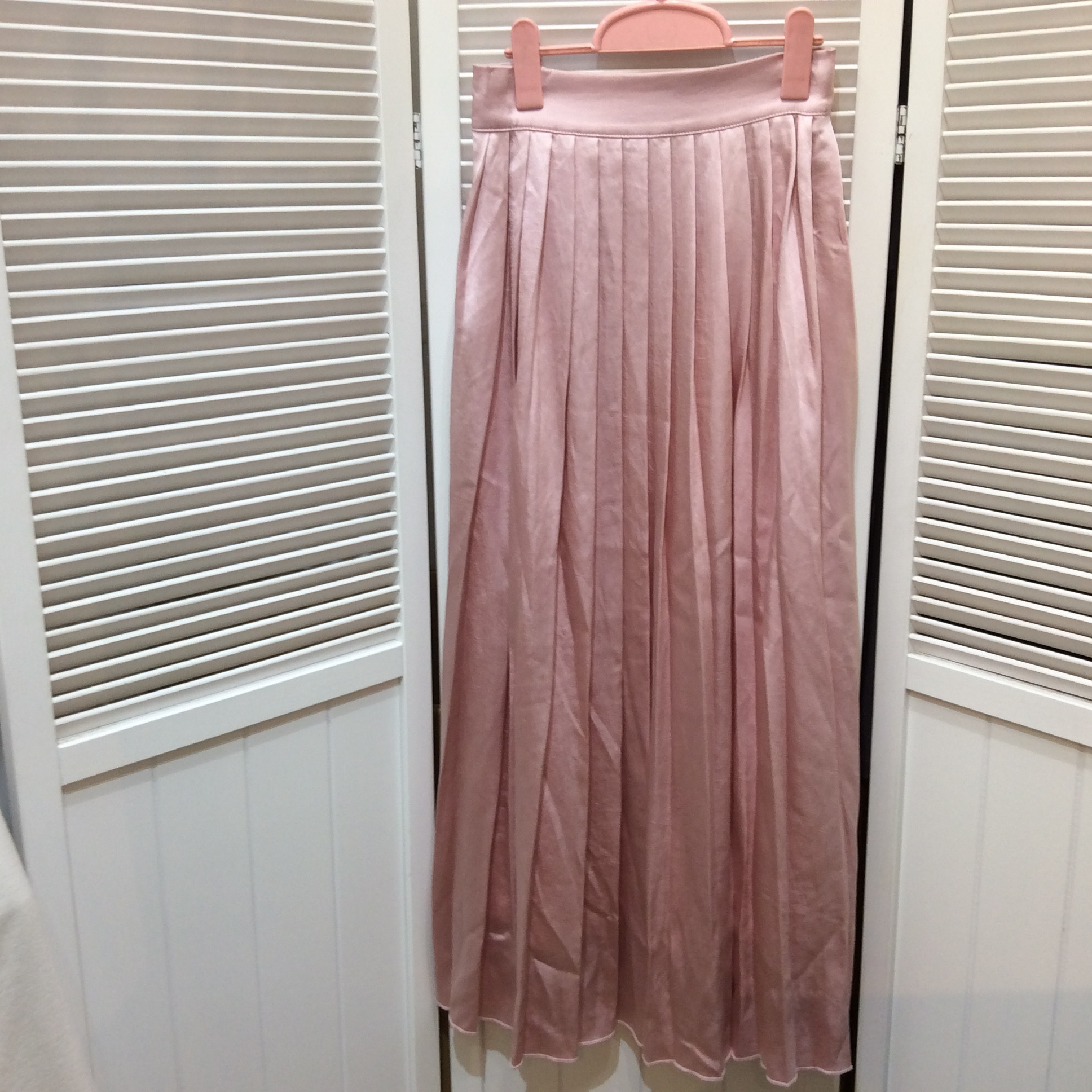 SALOON ／BABYLONE プリーツロングスカート   38 ピンク  