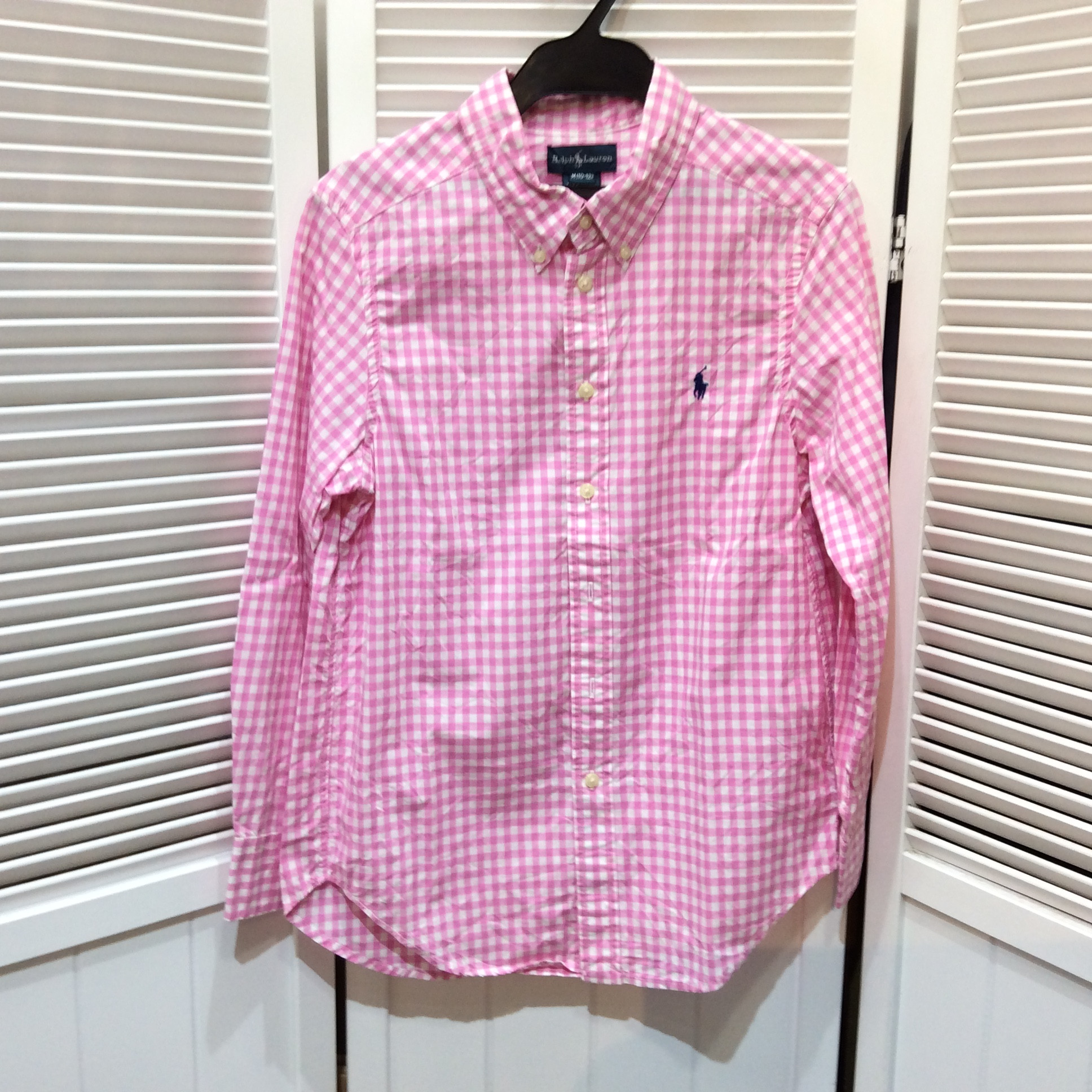 ラルフローレン 長袖ブラウス  キッズM(12〜14歳)  ピンクチェック柄