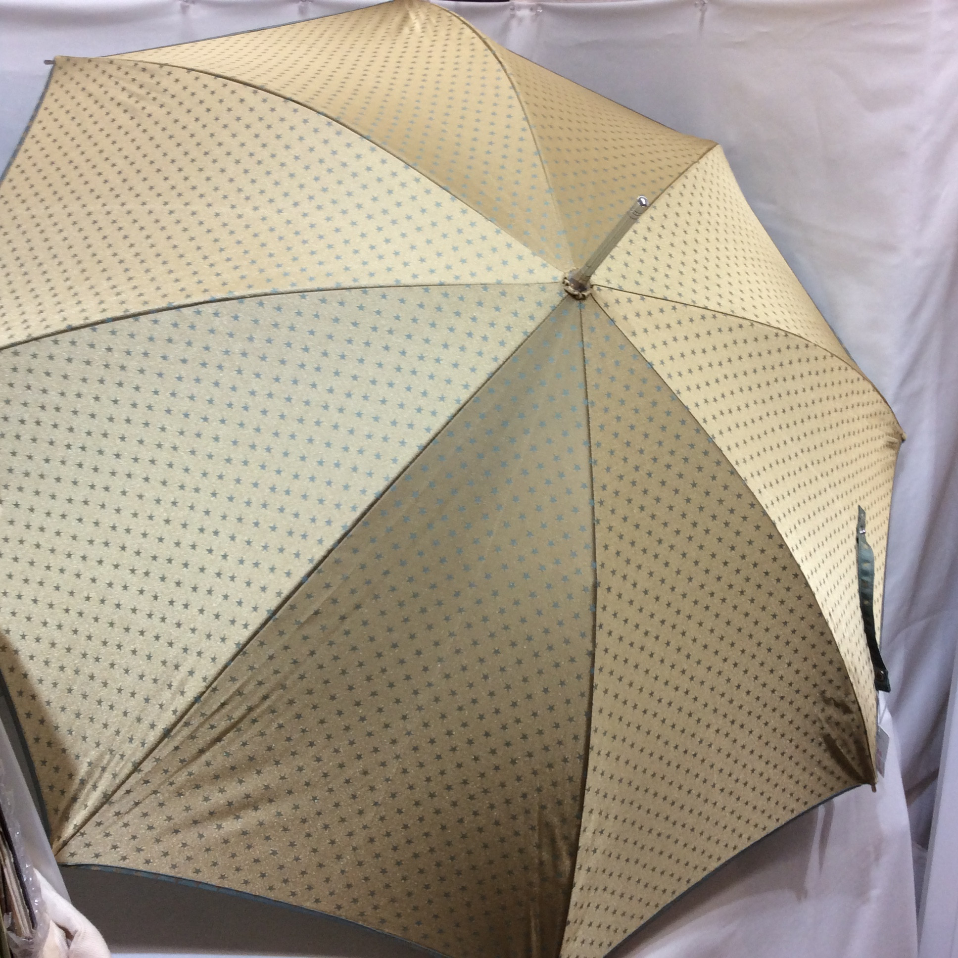 未使用☆TOPKAPI トプカピ 日傘 ゴールド×グリーン系星柄
