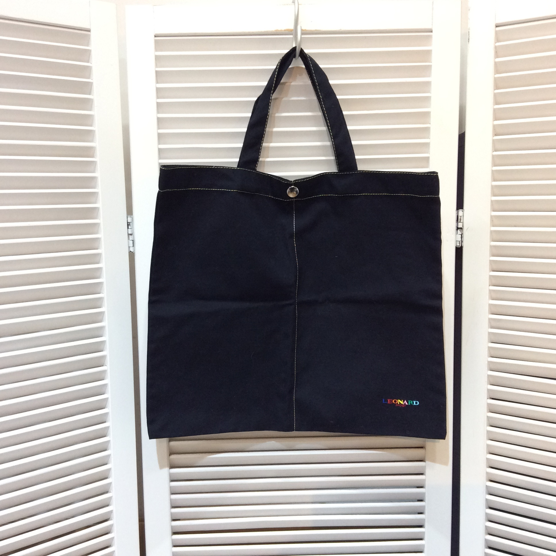 レオナール  布ミニトートバッグ 黒