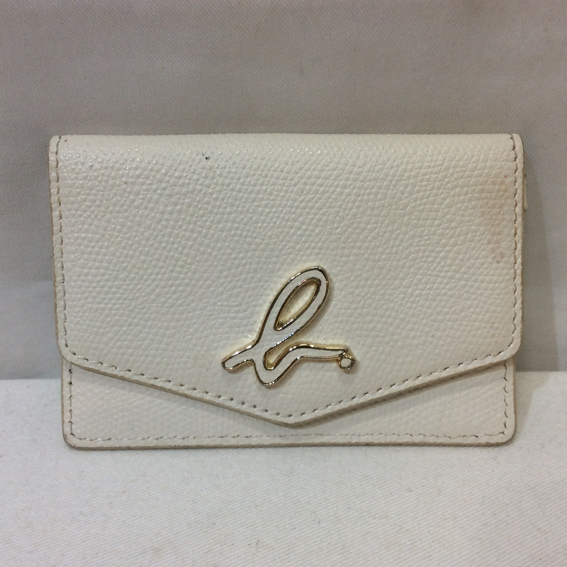 アニエスb レザー カード＆パスケース ホワイト